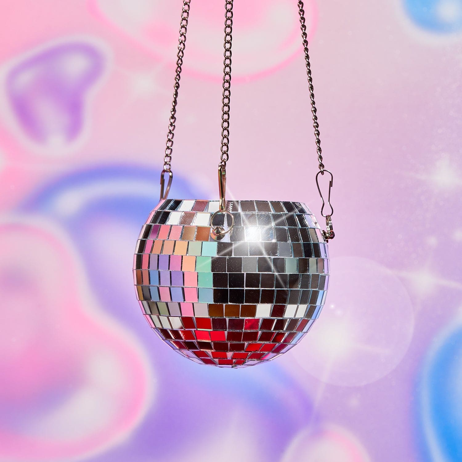 8 Bubblegum Pink Mirrored Glass Disco Ball Christmas Ornament