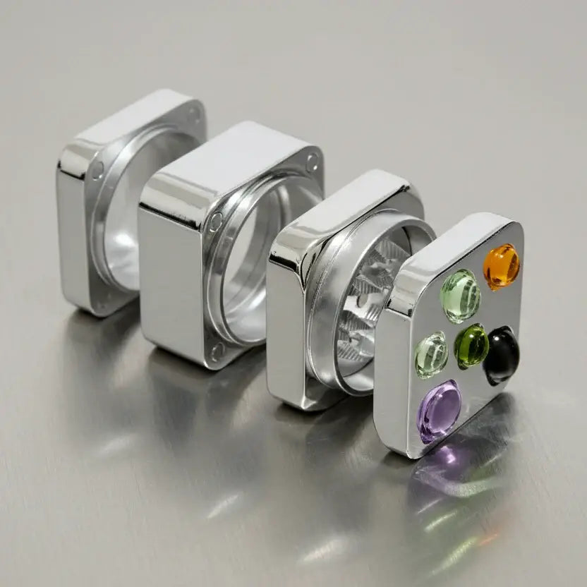 Edie Parker Gemstoned Grinder Silver | Friends Nyc Brooklyn