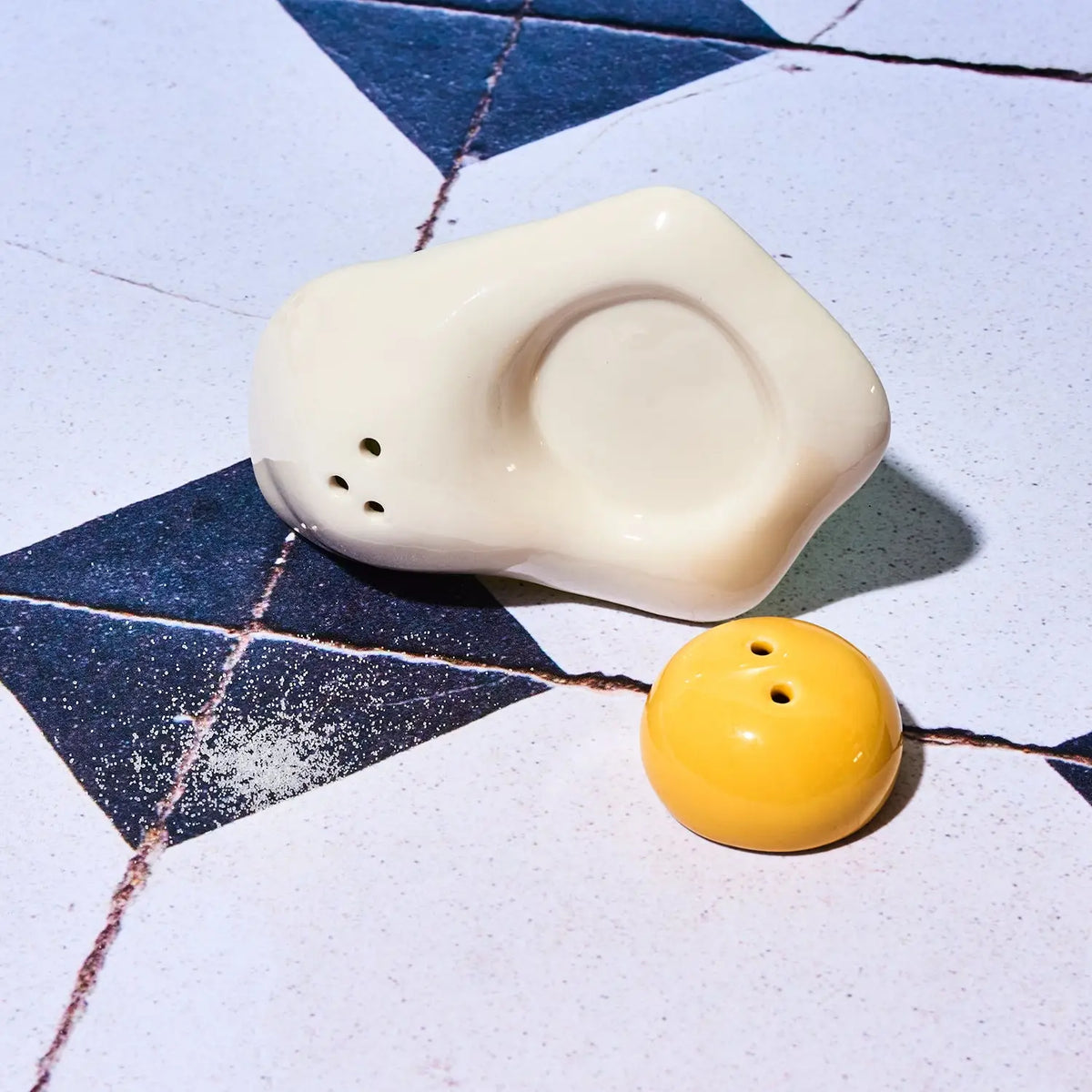 Egg Yolk Salt & Pepper Shakers Stoneware and | Friends Nyc