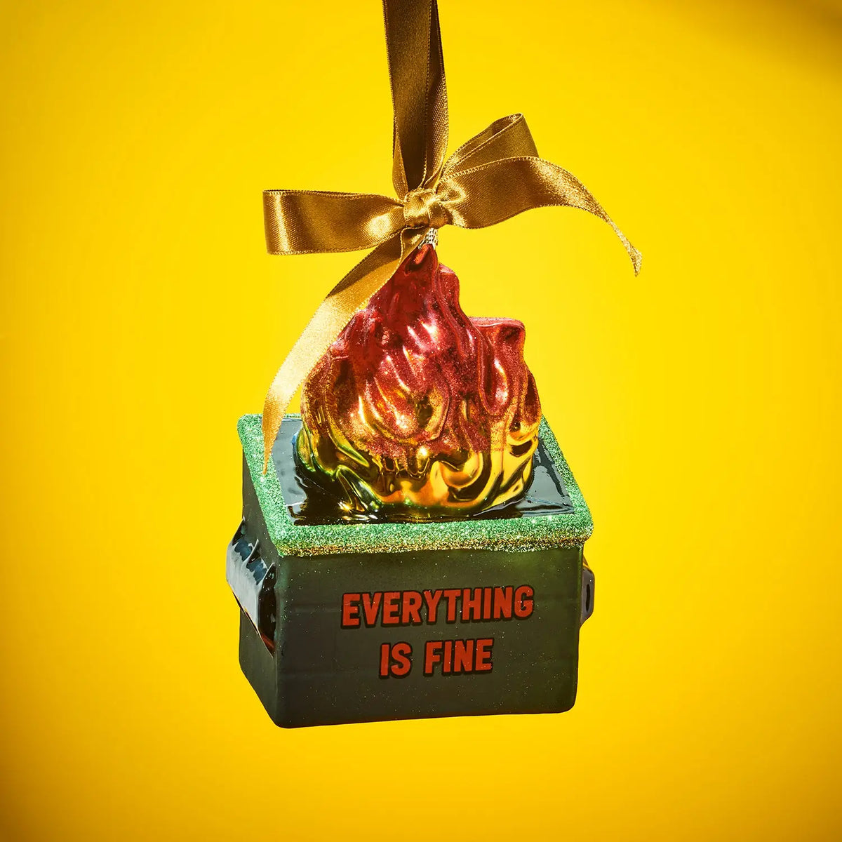 Everything is Fine Ornament Dumpster Fire | Friends Nyc