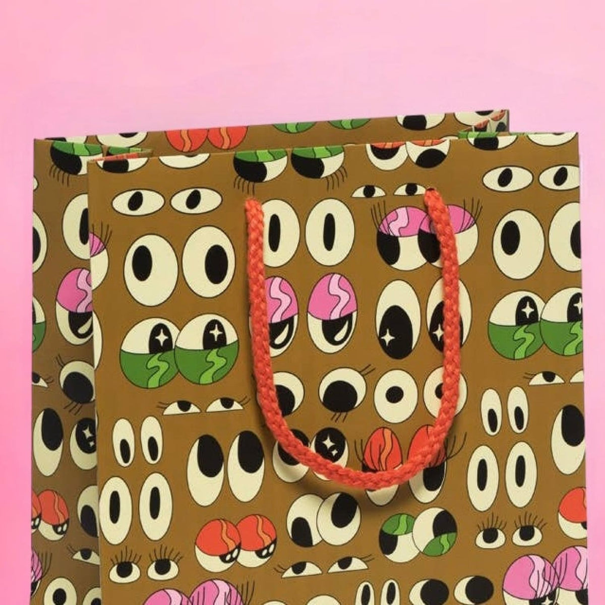 Eyeballs Gift Bag - Small All Over Print Birthday Cat Lover