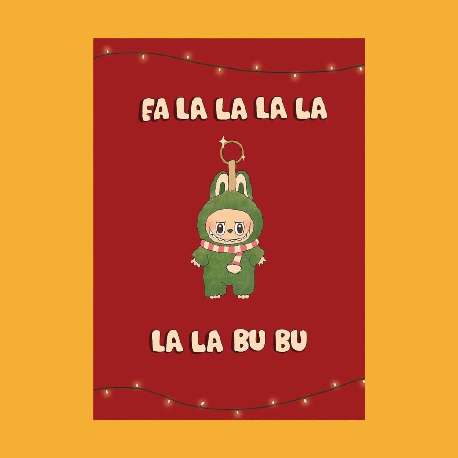 Fa La Labubu Holiday Card A2 - Card - Cards - Christmas