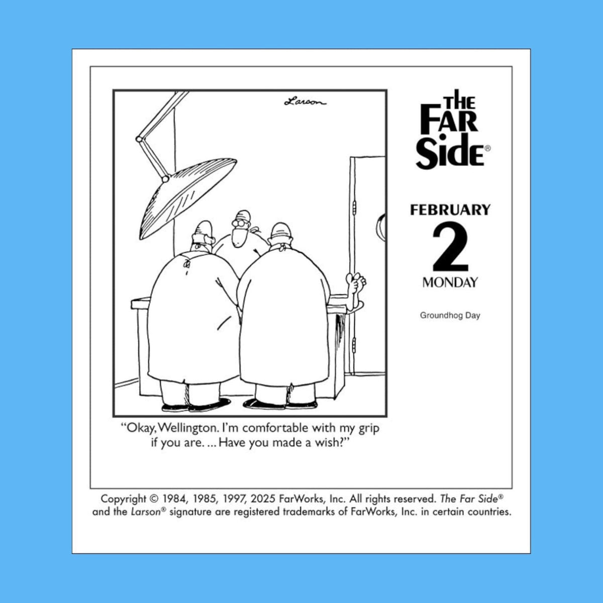 The Far Side 2026 off the Wall Day to Calendar Animal