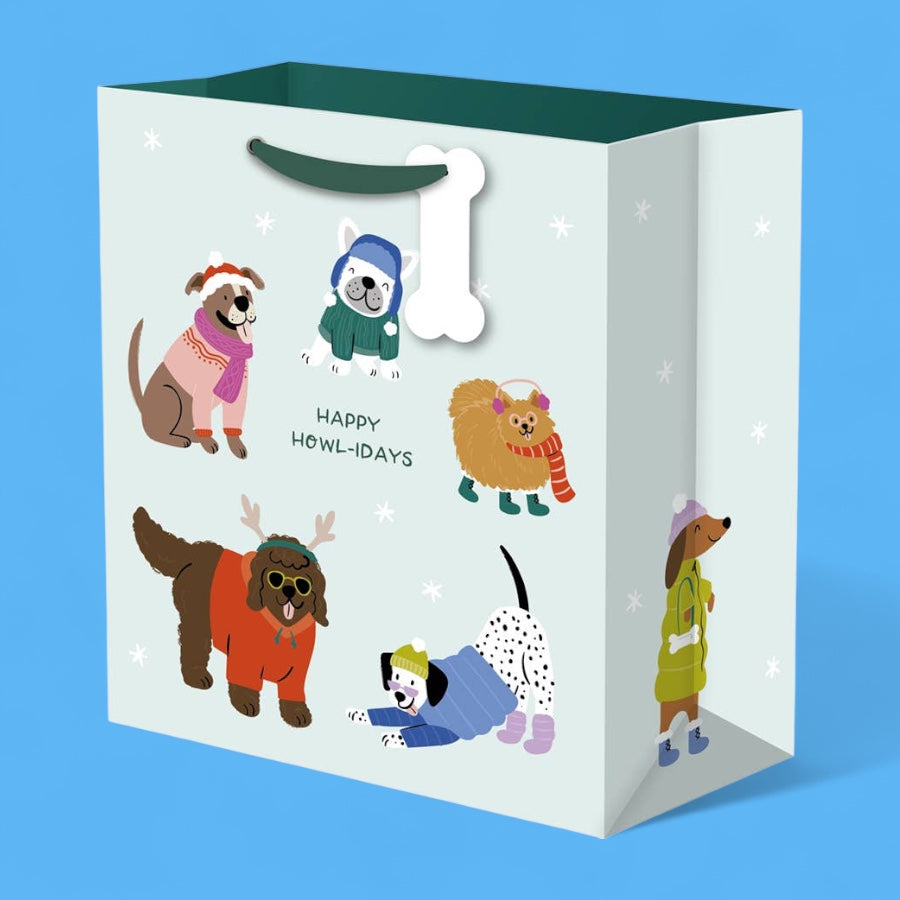 Festive Pets Small Gift Bag Holiday Dog Friends Nyc