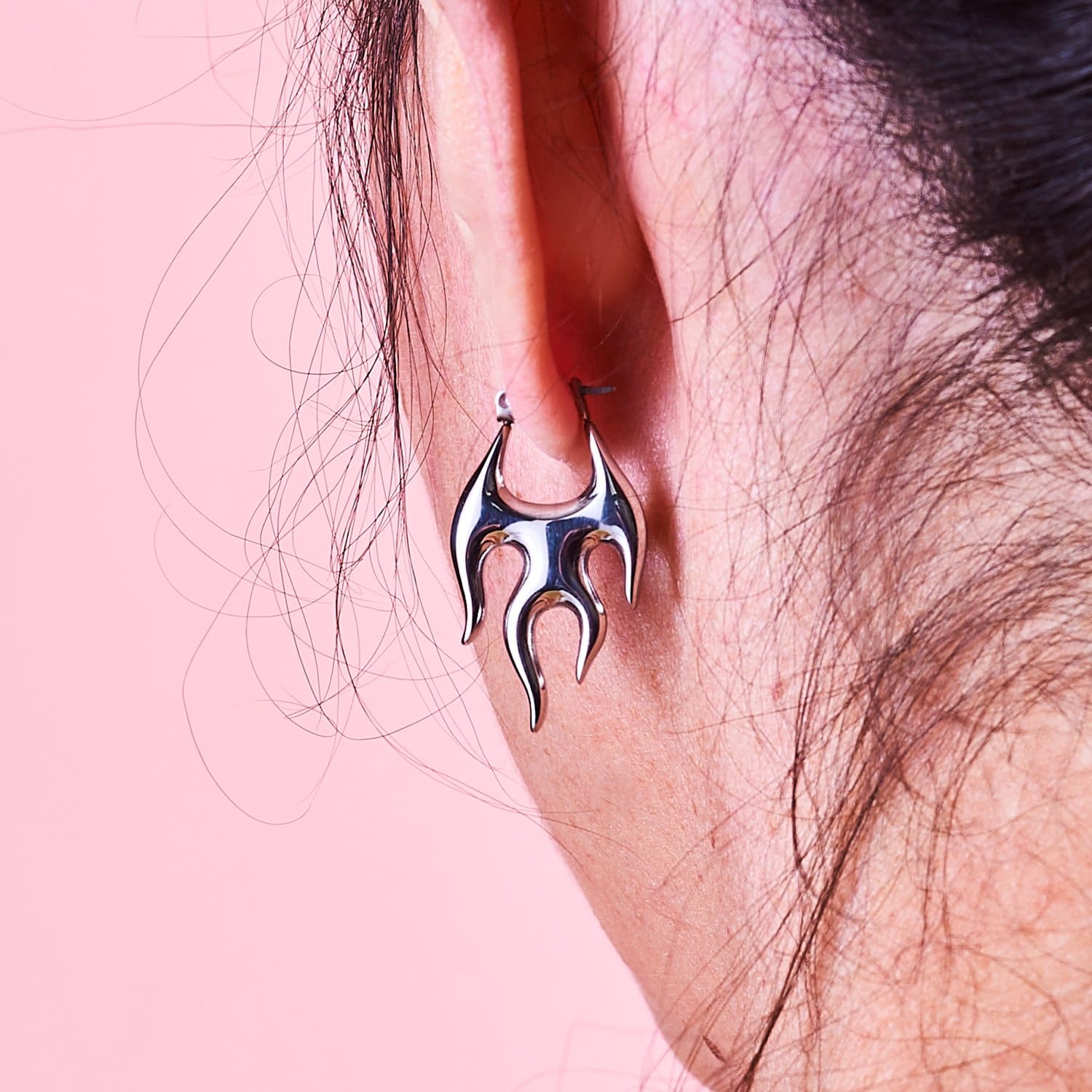 Flame Earrings Earrings - fire - Flames - Gold - Jewelry