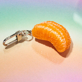 Food Keychain - Clementine Pieces Food Novelty - Fruit -