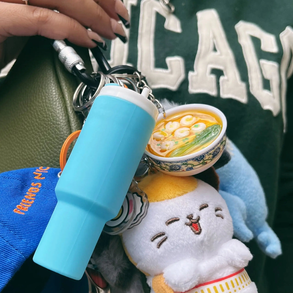 Food Keychain - Noodle Soup Fake Chinatown Bag Accessory