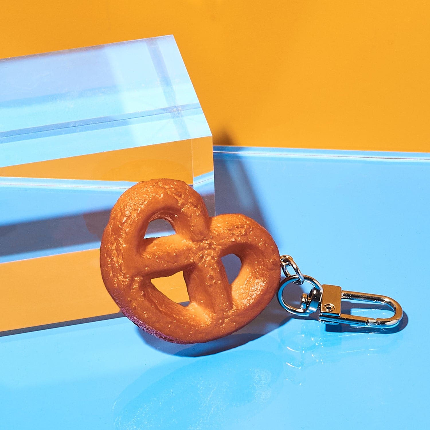 Food Keychain - Pretzel Accessory - Fake Food - i <3 Nyc -