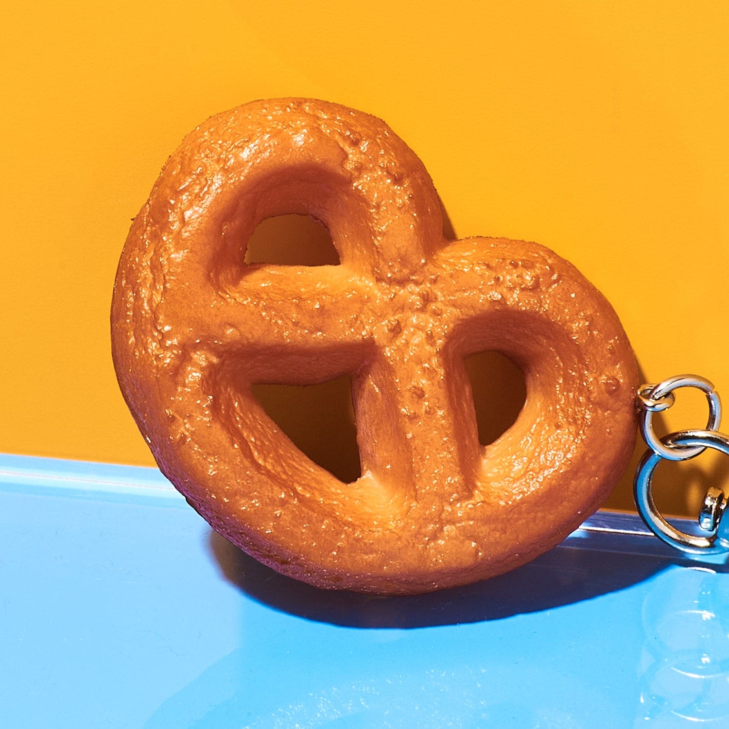 Food Keychain - Pretzel Accessory - Fake Food - i <3 Nyc -