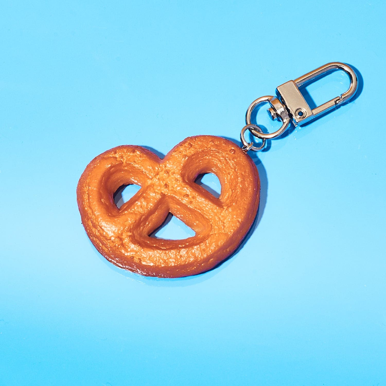 Food Keychain - Pretzel Accessory - Fake Food - i <3 Nyc -