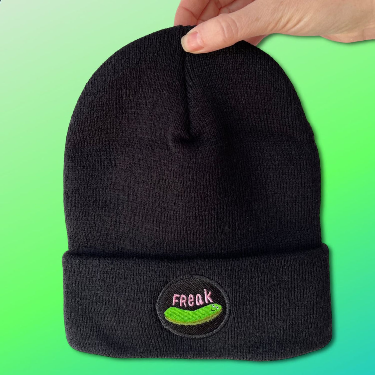 Freak Pickle Beanie - Black Artist Made - Beanie - Hat -
