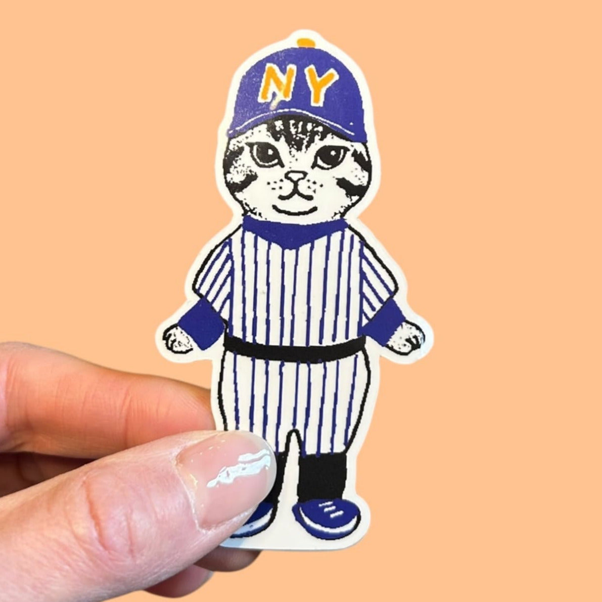 Friends Nyc Baseball Cat Sticker Baseball - Cat - Lover