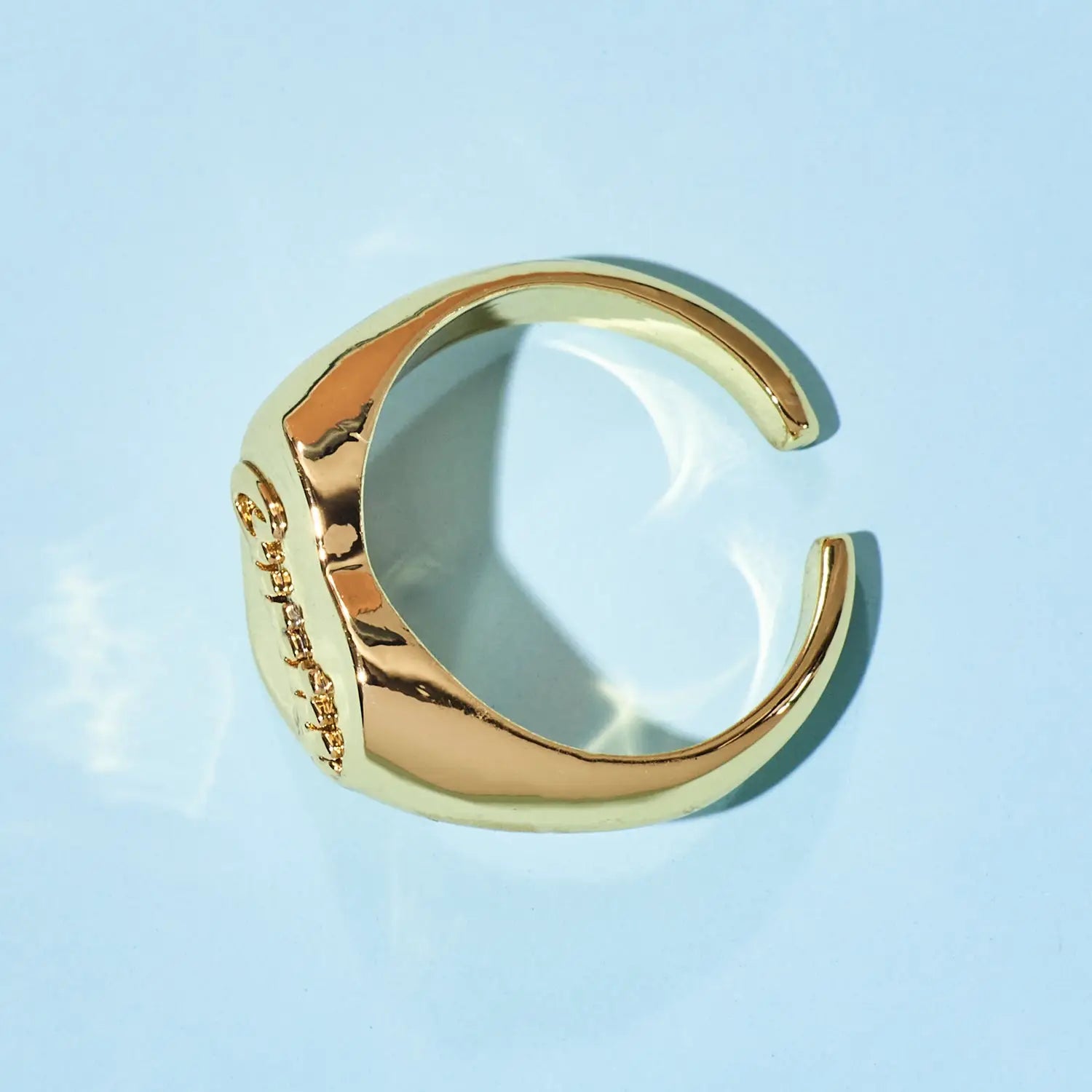 Friends Nyc Cunty Script Heart Ring | Brooklyn Ny