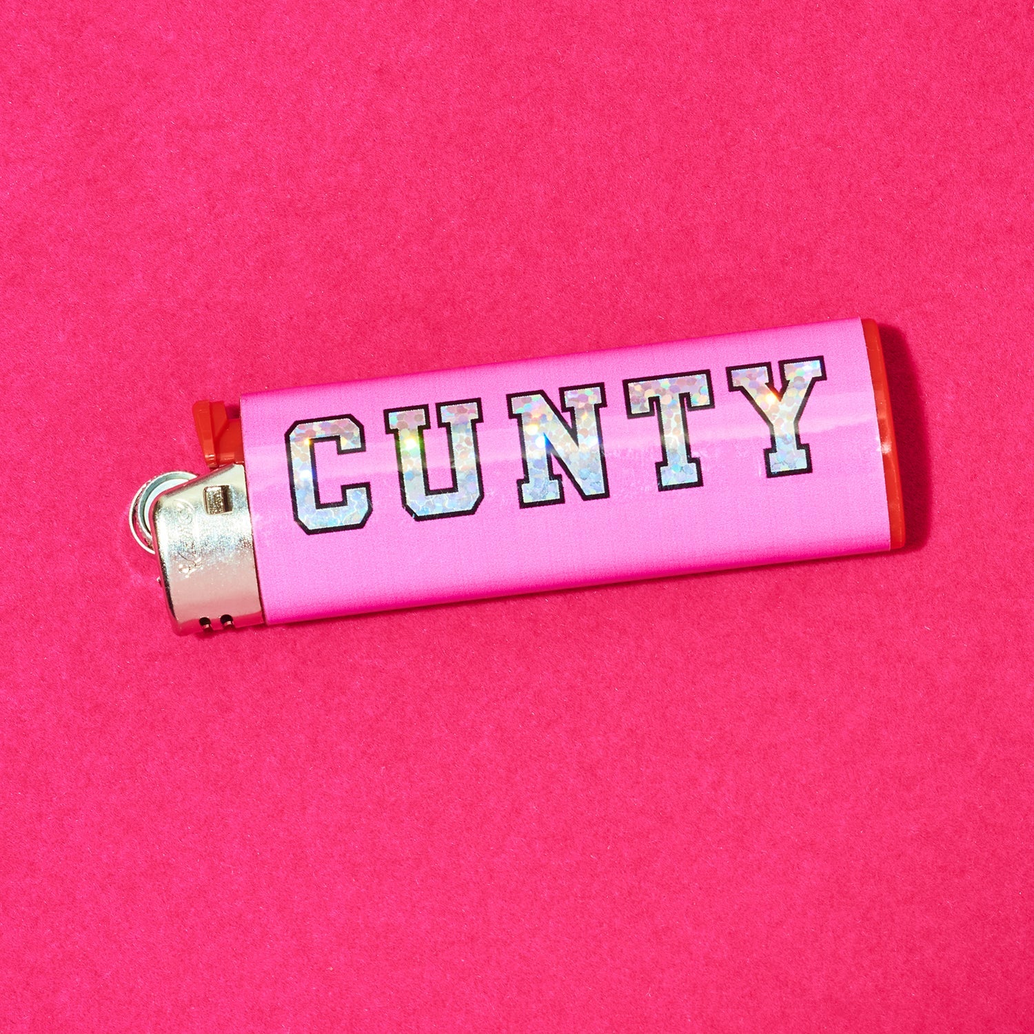 Friends Nyc Cunty Sparkle Lighter Varsity Letters - Glitter