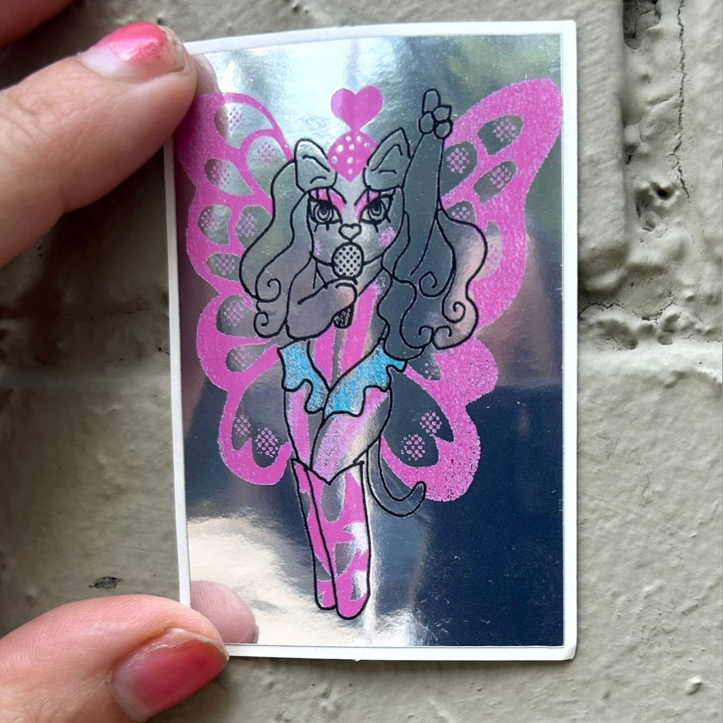 Friends Nyc Die Cut Sticker Chappell Cat Holo Decorative
