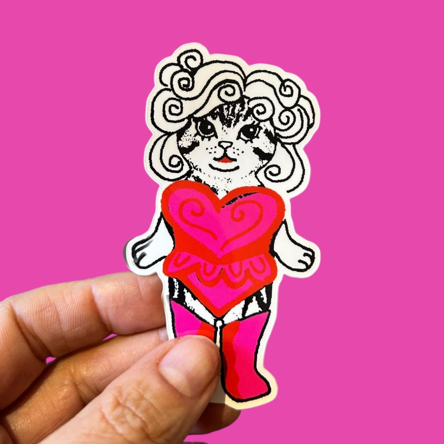 Friends Nyc Drag Queen Cat Sticker Bachelorette Gifts - Cat
