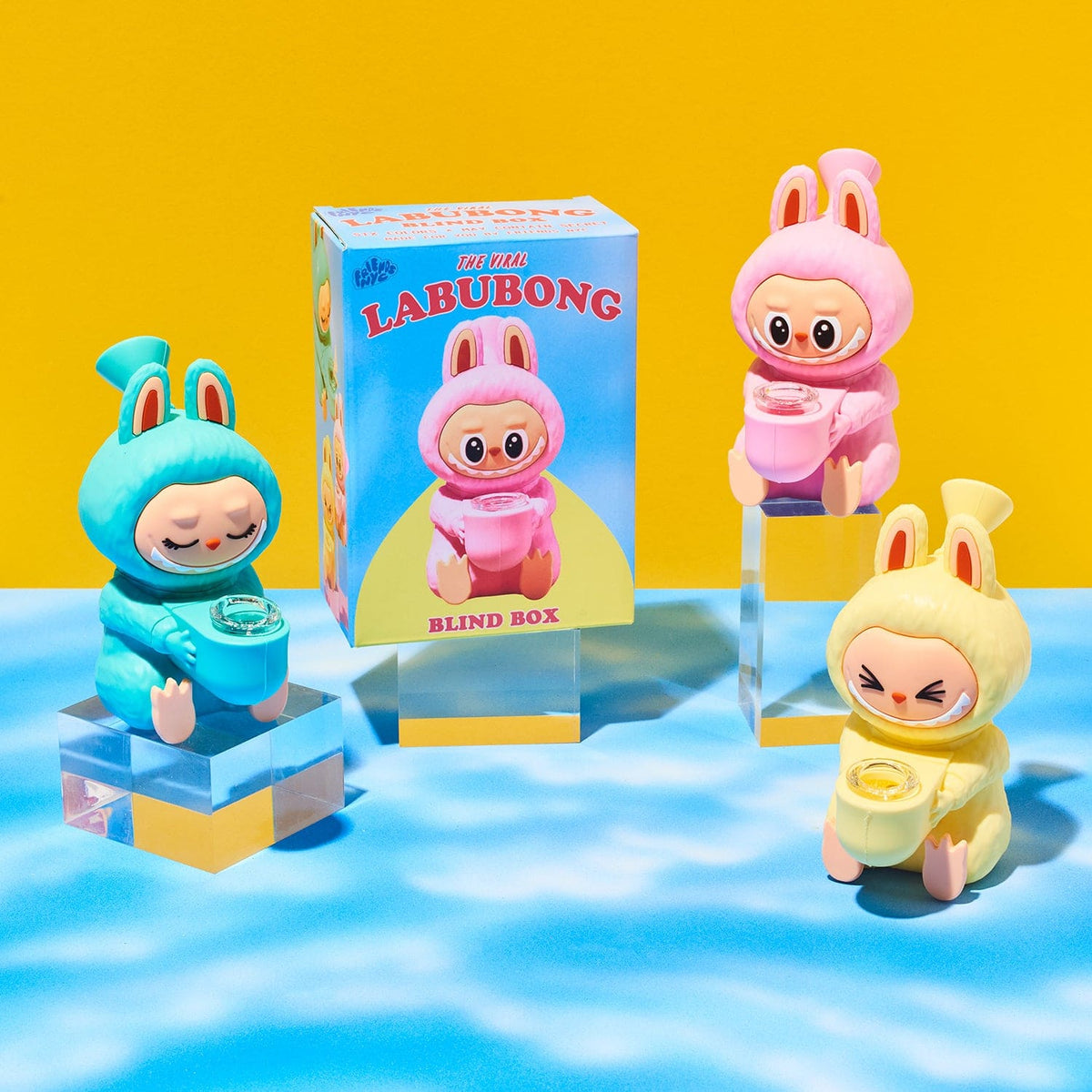 Friends Nyc Labubong Bong Blind Box Aesthetic Bong - Box and 3 Bongs