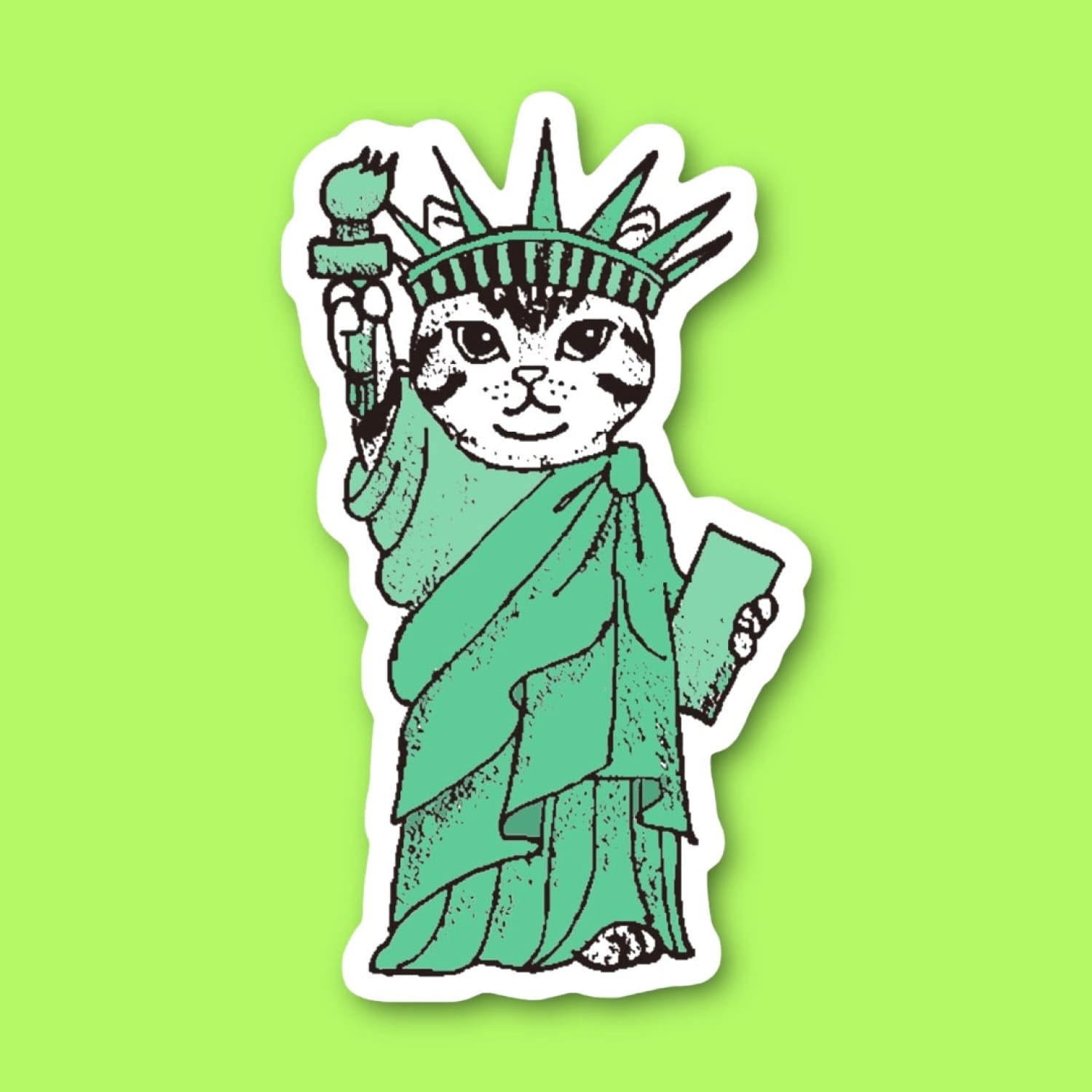 Friends Nyc Liberty Cat Sticker Cat - Lover Gifts - Novelty