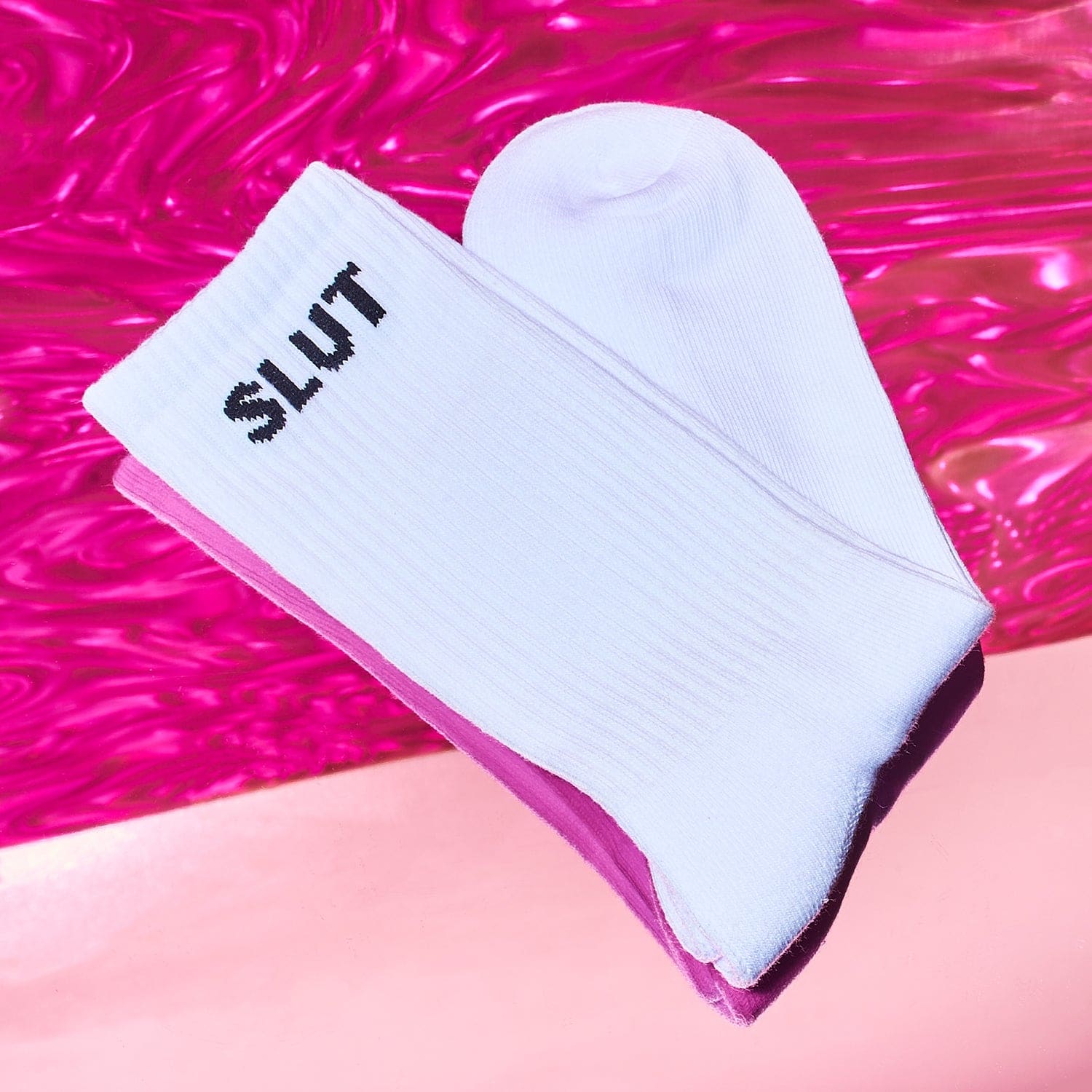 Friends Nyc Slut Socks - Unisex Artist Made - Athletic Tube