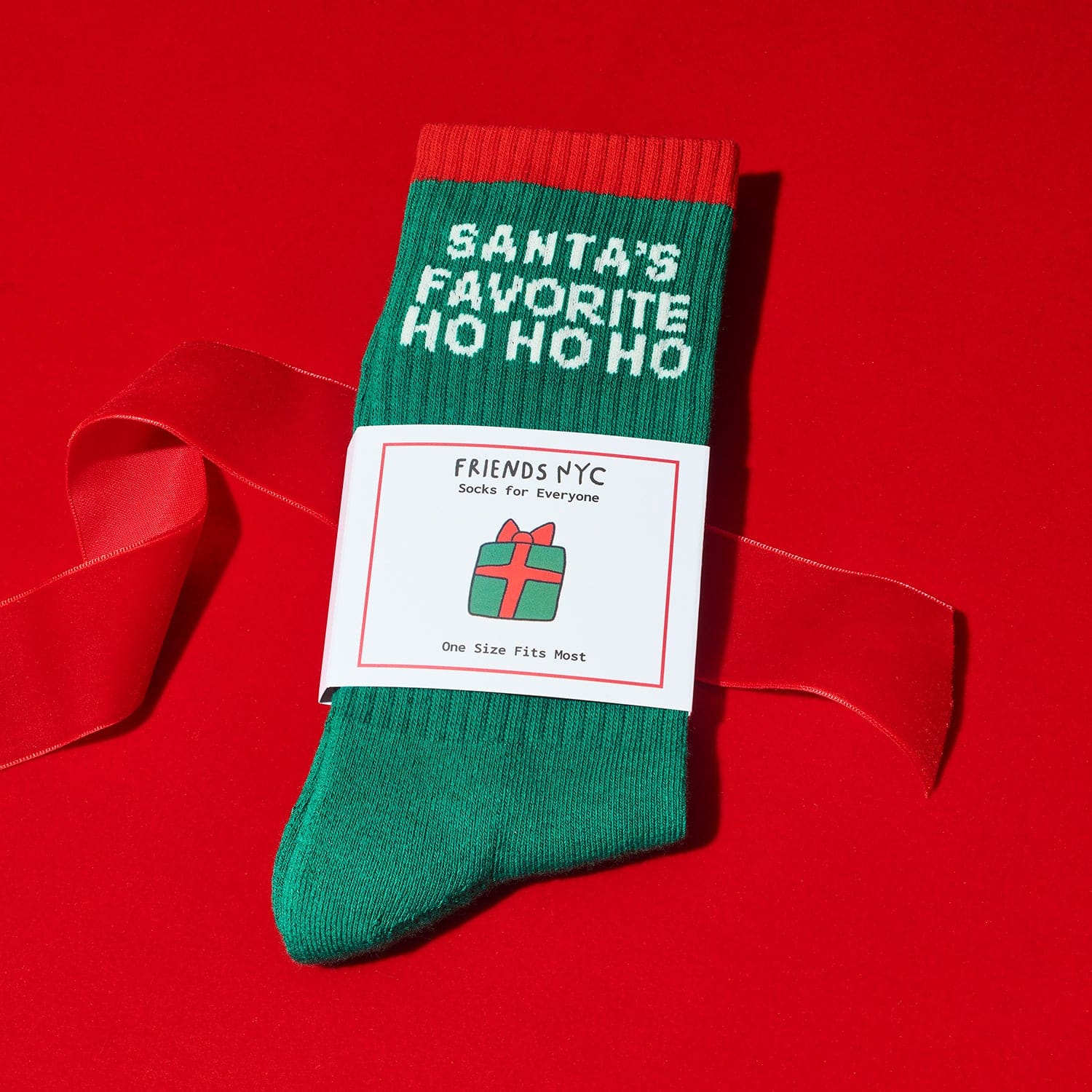 Friends Nyc Tube Socks Fn Santa’s Favorite Ho Christmas