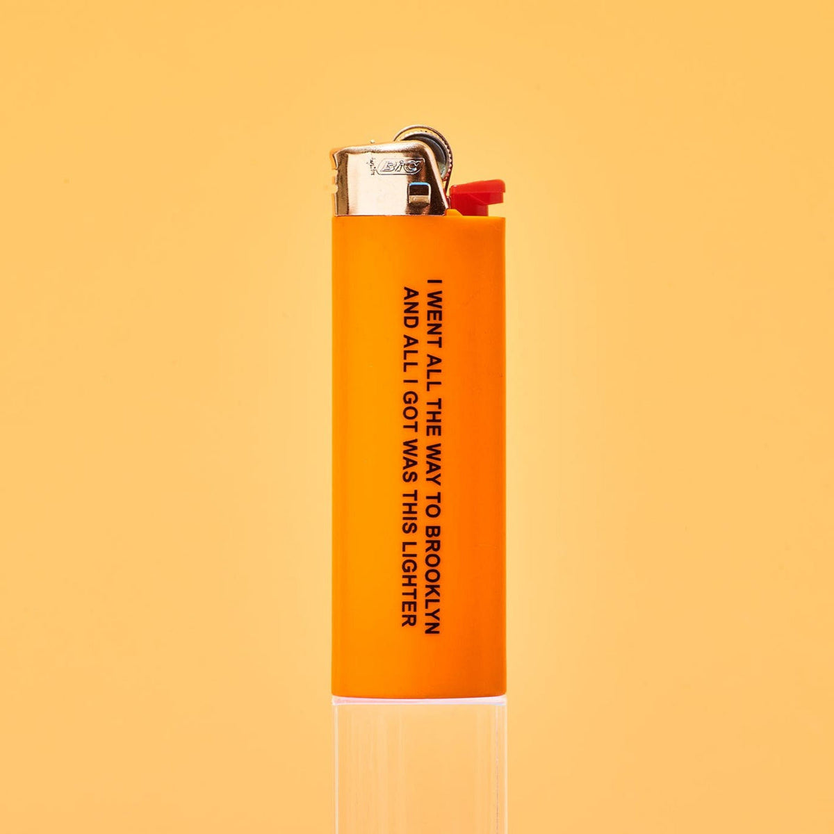 Brooklyn Orange Bic Lighter - i Went All the Way Brooklyn