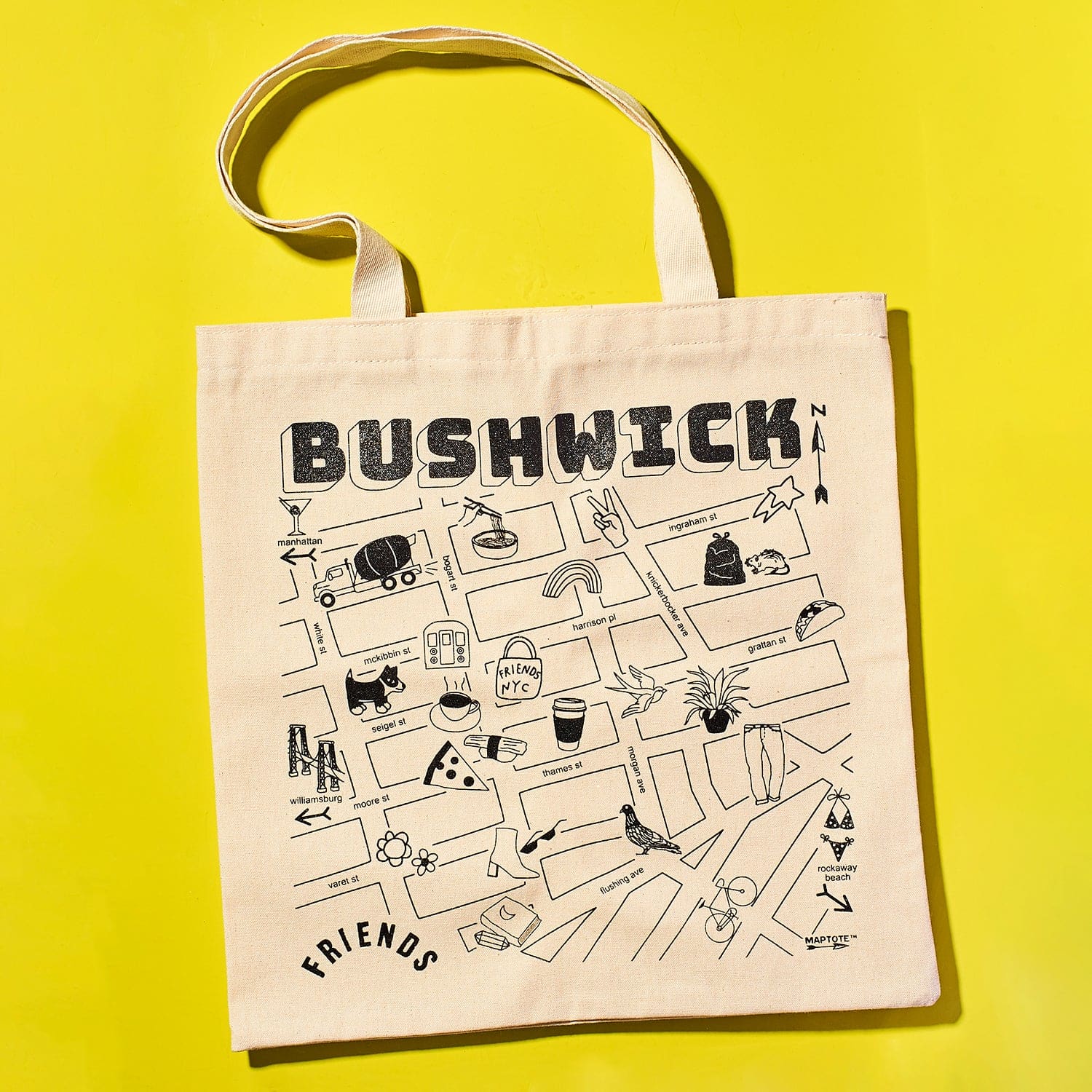 Friends X Maptote Bushwick Grocery Tote 0722 - Collab -