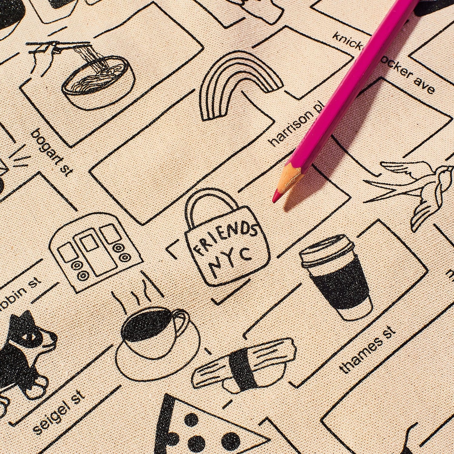 Friends X Maptote Bushwick Grocery Tote 0722 - Collab -