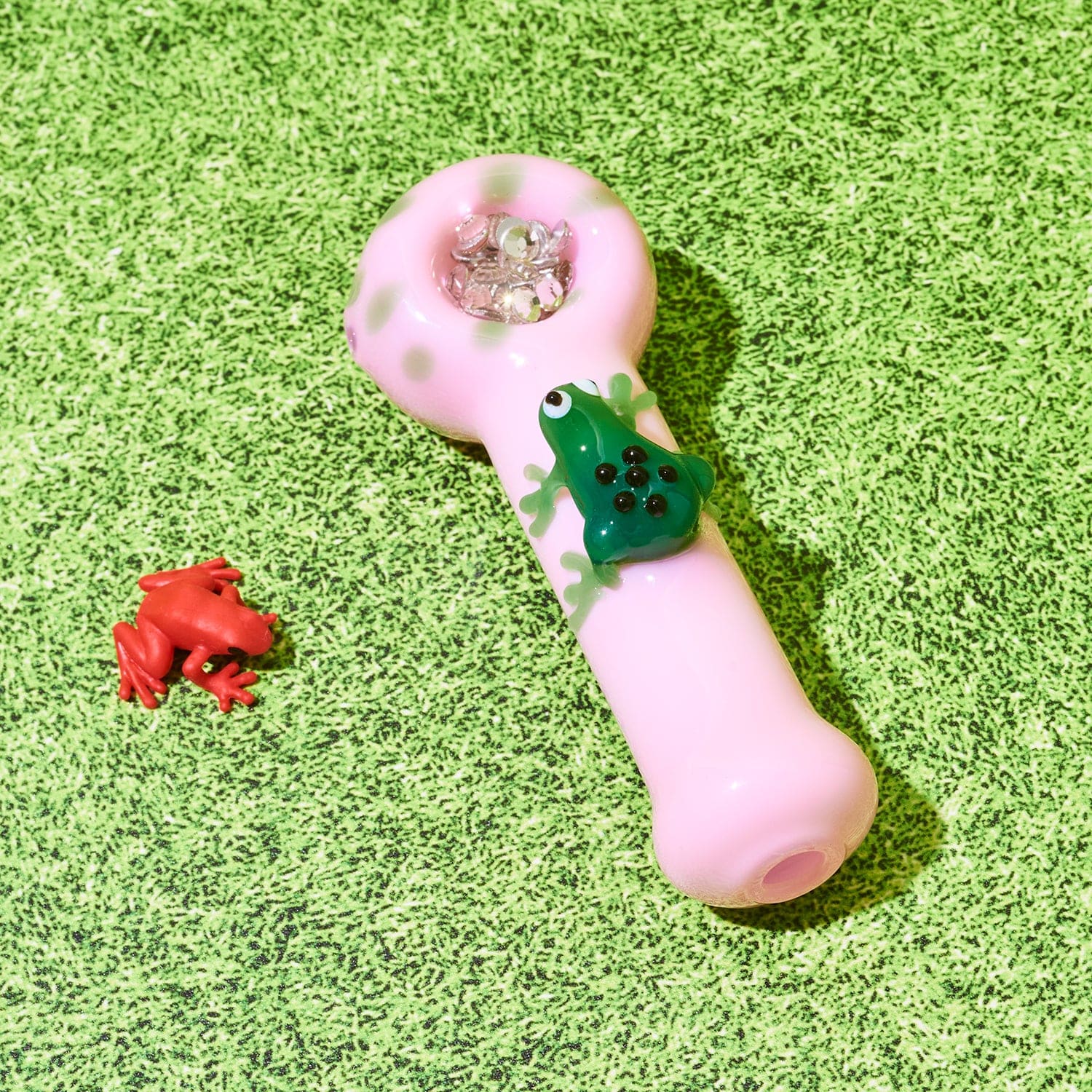 Frog Pipe Pink Hand Pipe Smoke Shop Smoking Accessories