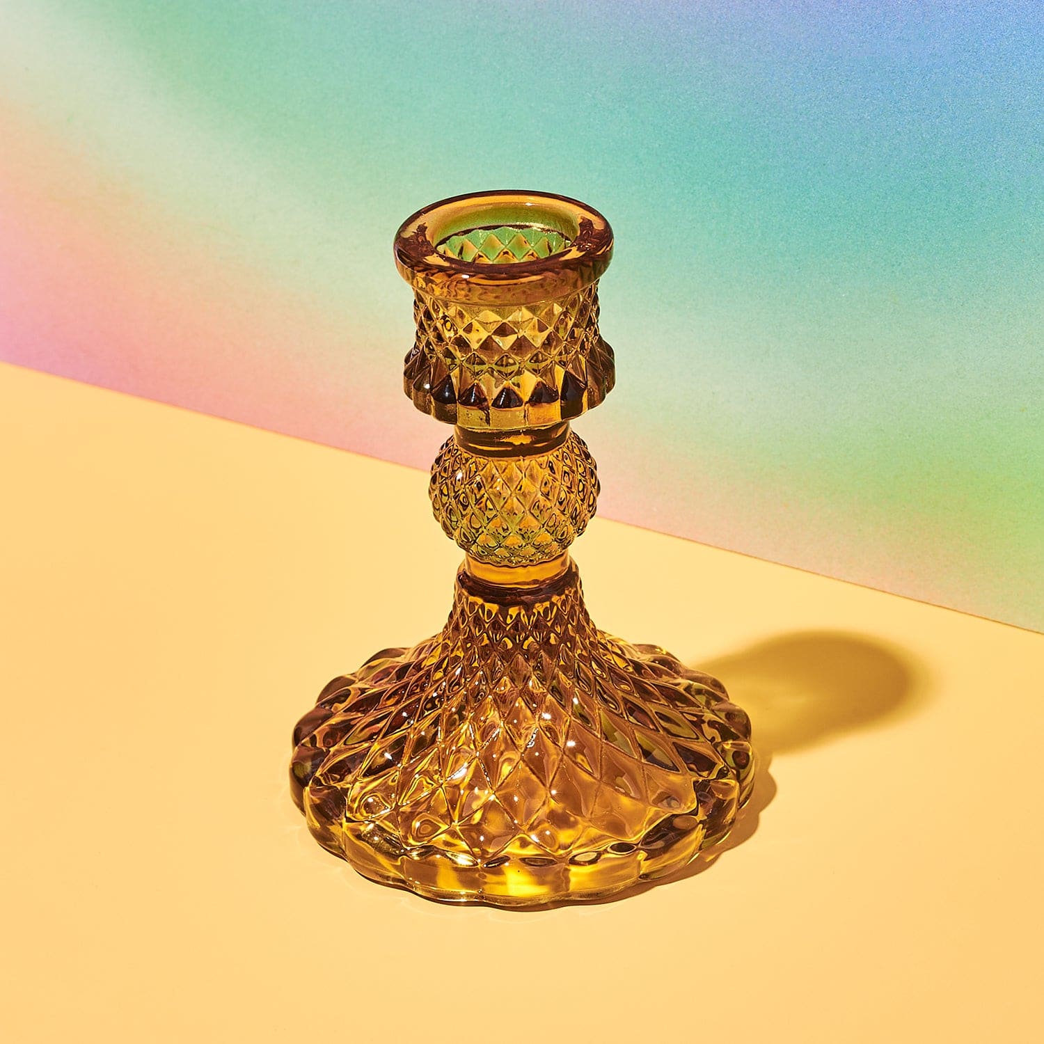 Gillian Candlestick 3’ x 4’ Yellow Candle - Web0224