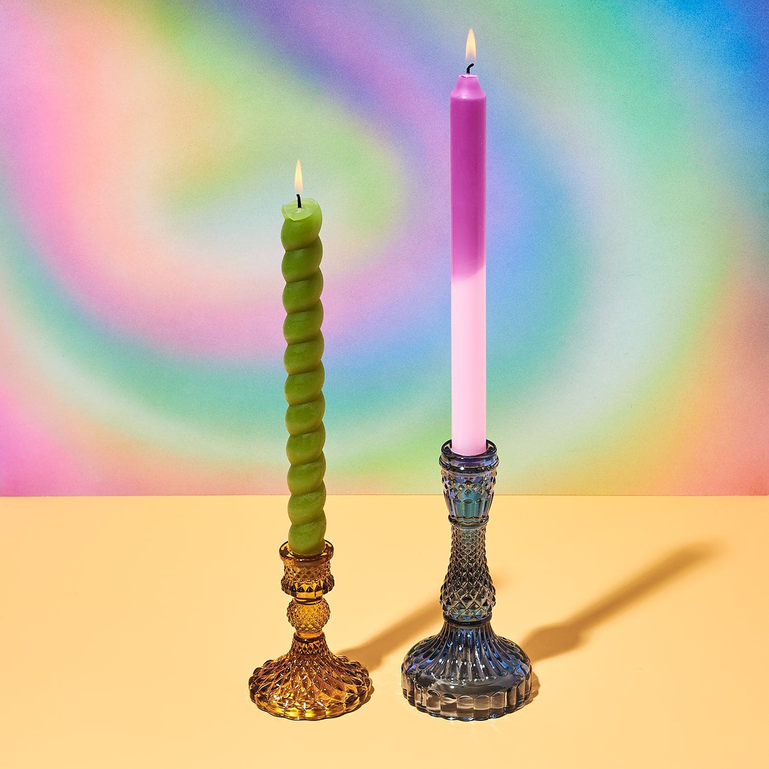 Gillian Candlestick 3’ x 4’ Yellow Candle - Web0224