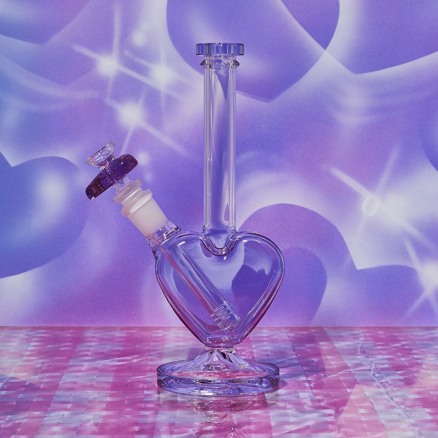 Glass Heart Bong Aesthetic - Barbiecore Cannastyle Exclusive