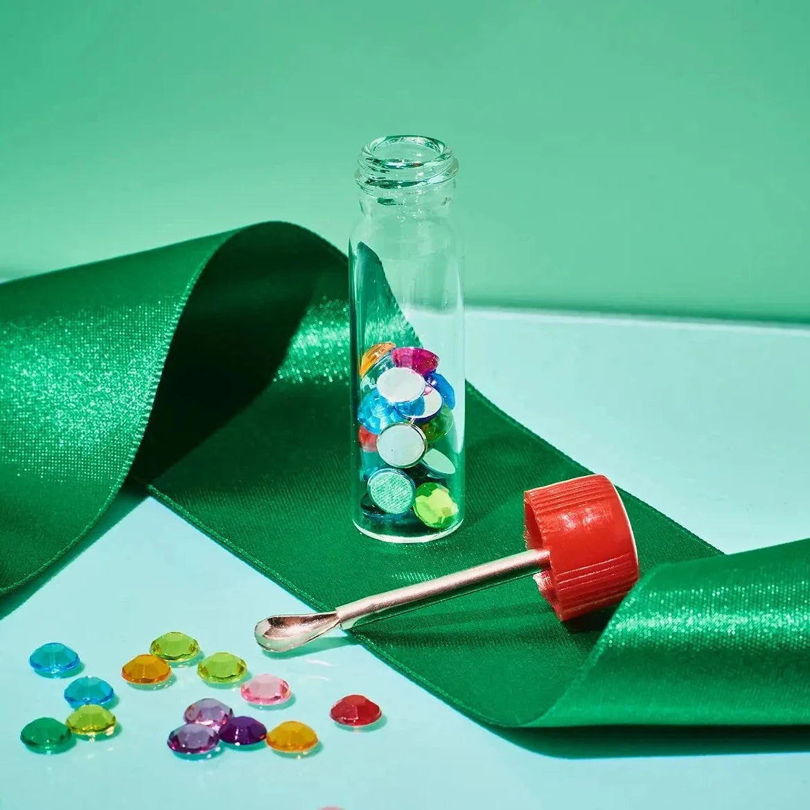 Glass Vial with Adjustable Spoon - Assorted Colors