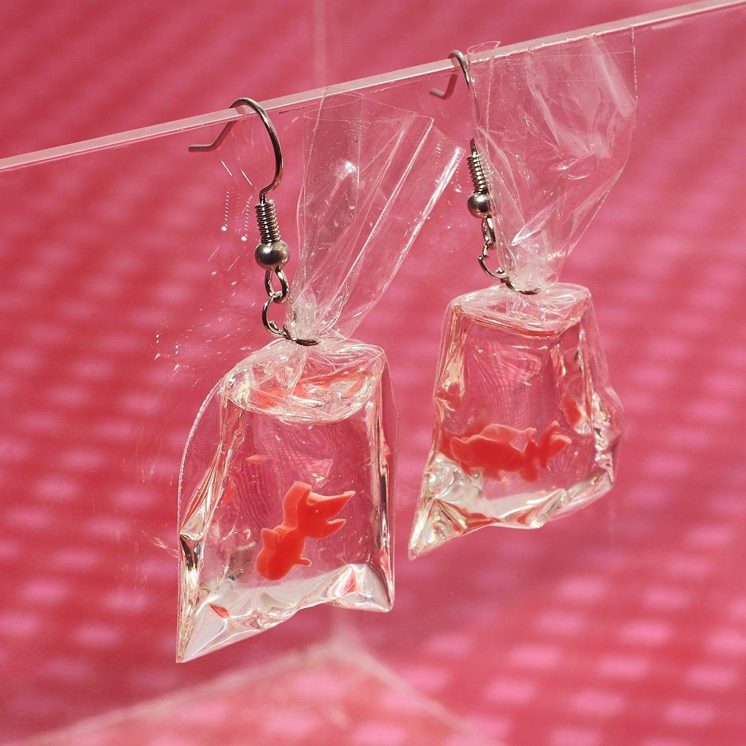 Goldfish In a Bag Earrings Groupbycolor - Lol - Novelty