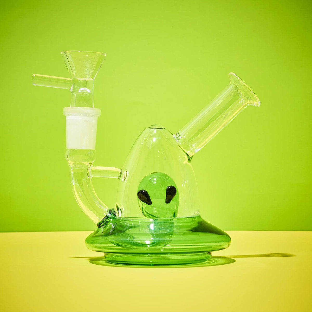Green Ufo Bubbler Glass Pipe 4.7’’ Pwb155g Hand Pipe Smoke