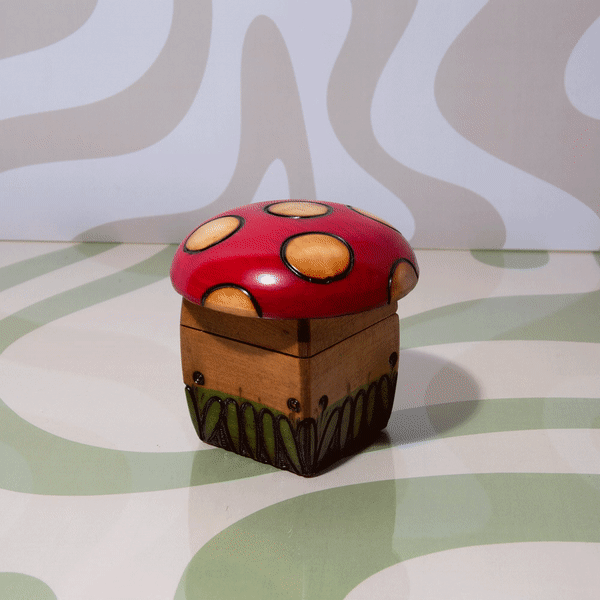 Handmade Mushroom Trinket Box Box - Gift - Jewelry -
