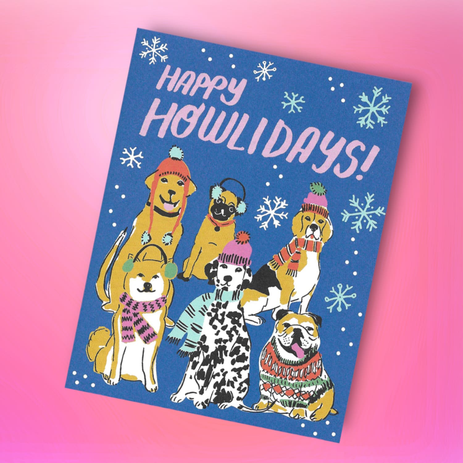 Howlidays Holiday Card Animal Lover - Novelty - Ash + Chess