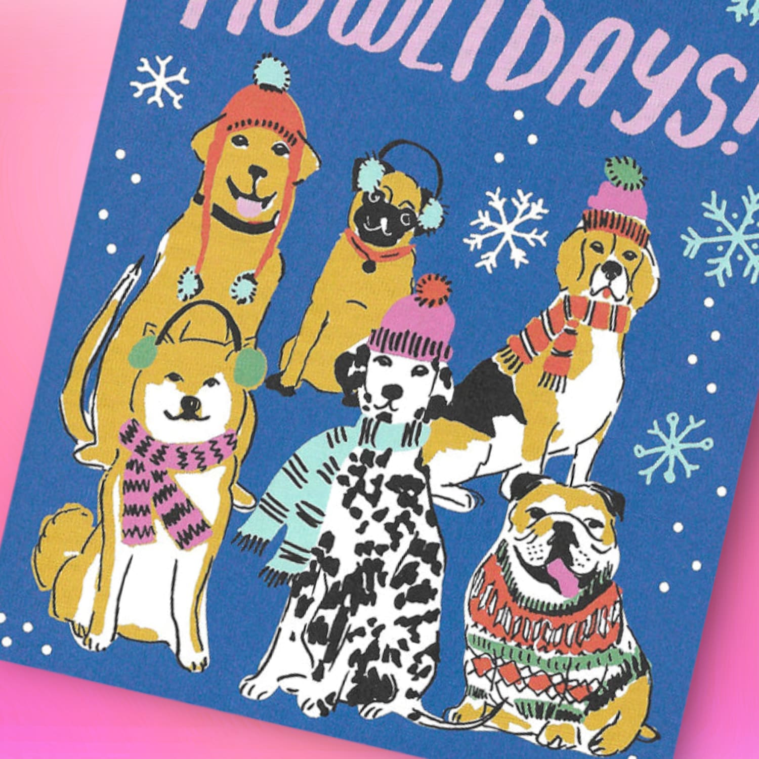 Howlidays Holiday Card Animal Lover - Novelty - Ash + Chess