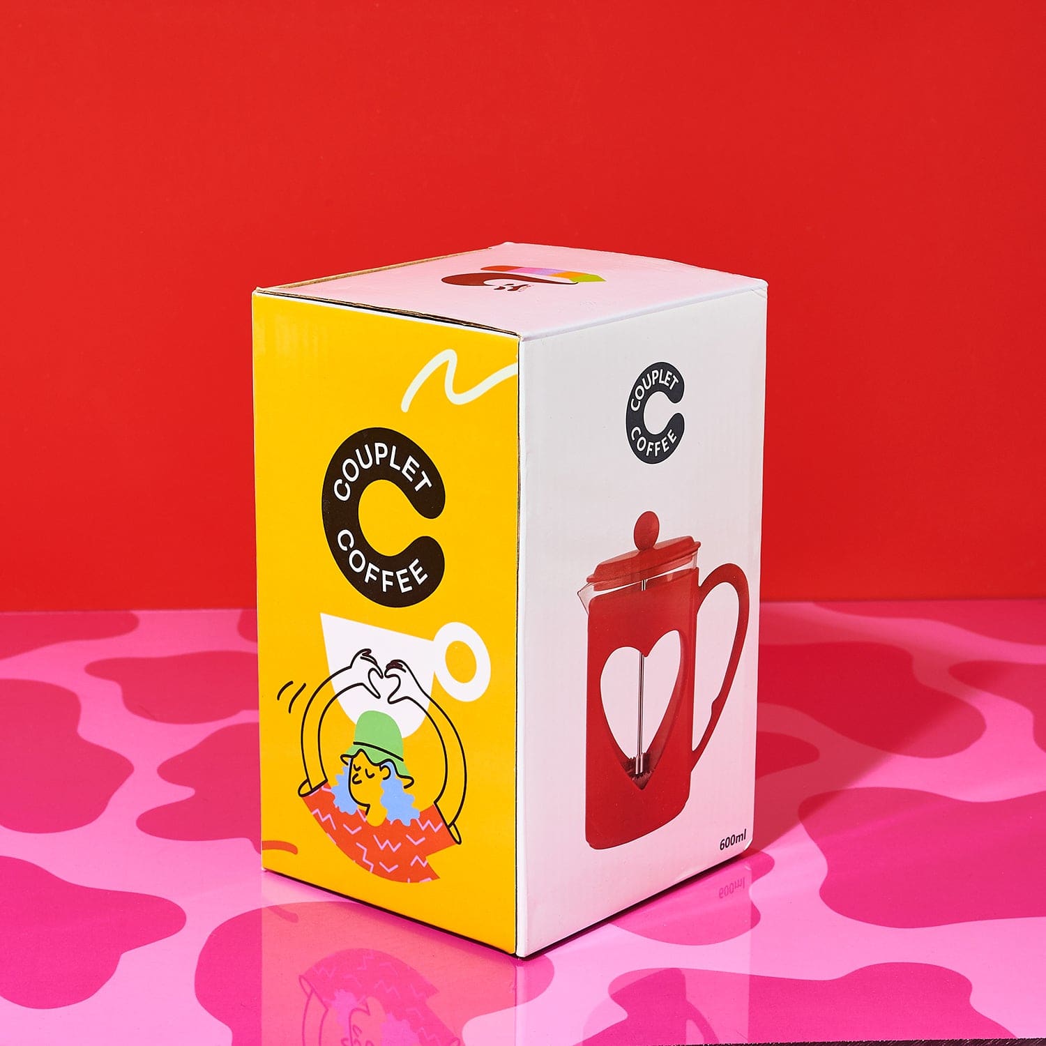 Heart French Press Coffee - Cute Kitchen - Dopamine - Ewc -