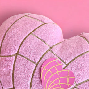 Heart Shaped Pan Dulce Pillow Accent Pillow - Barbiecore -