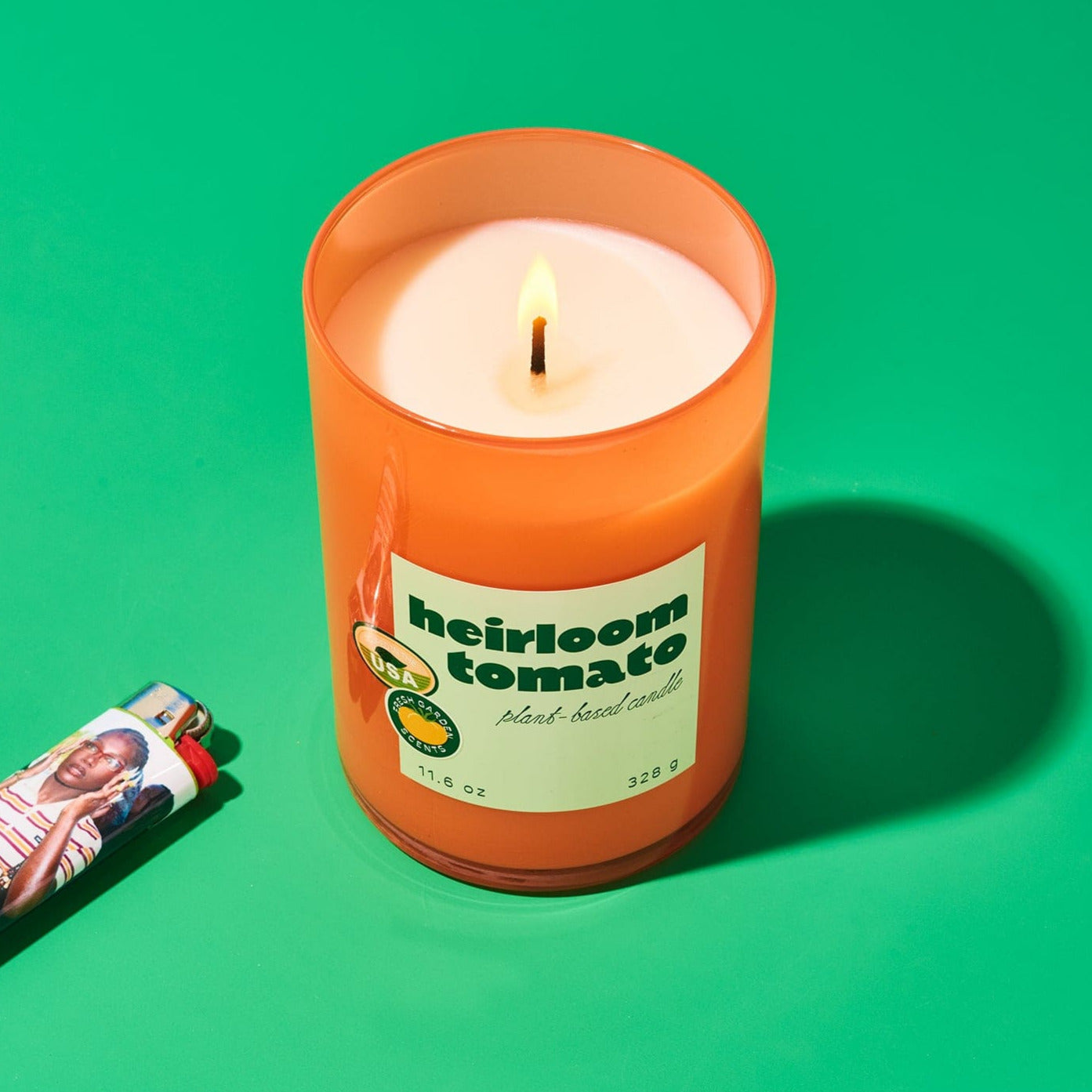 Heirloom Tomato Farmers Market Candle Glass Candle - Fake