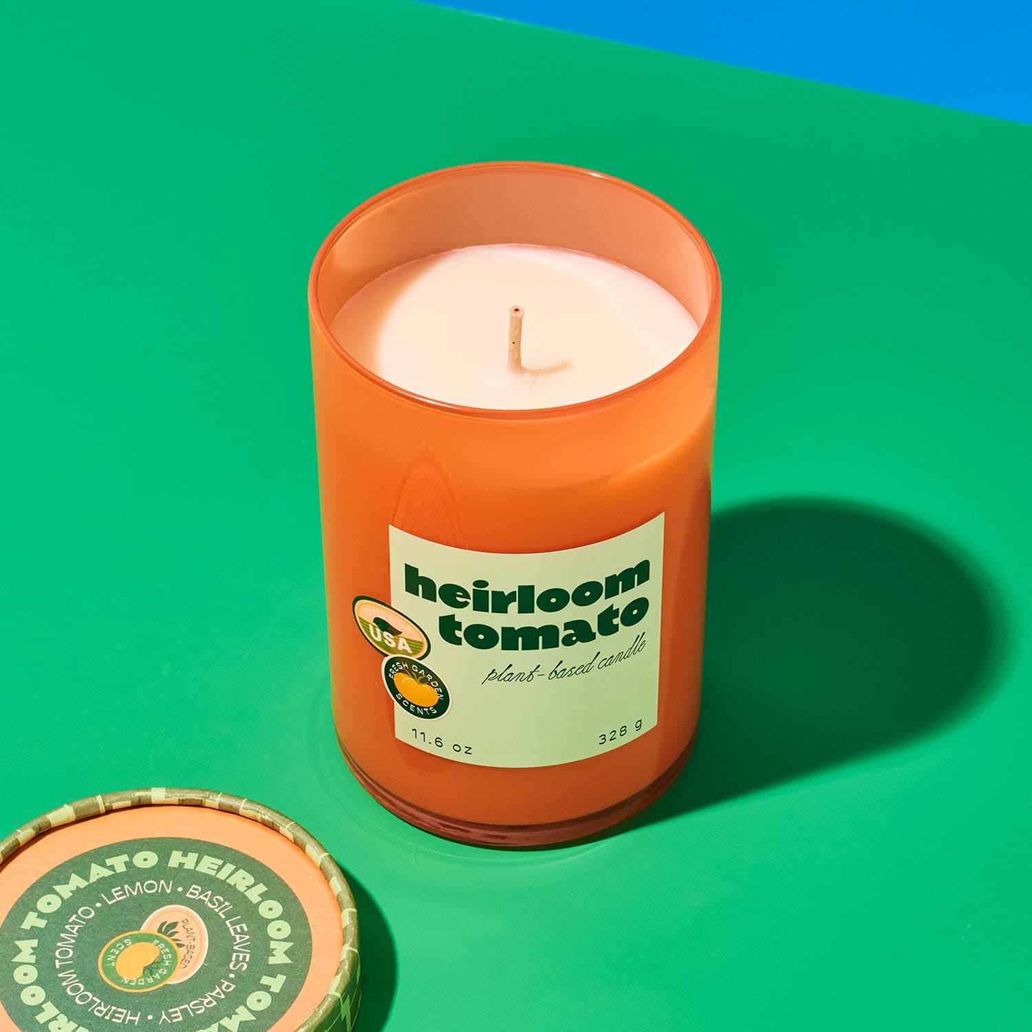 Heirloom Tomato Farmers Market Candle Glass Candle - Fake