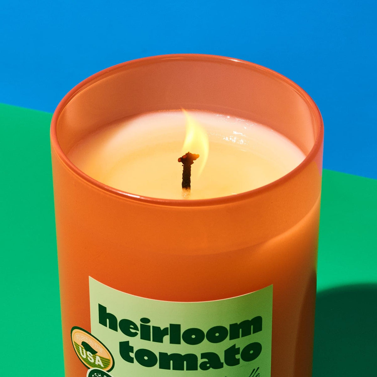 Heirloom Tomato Farmers Market Candle Glass Candle - Fake