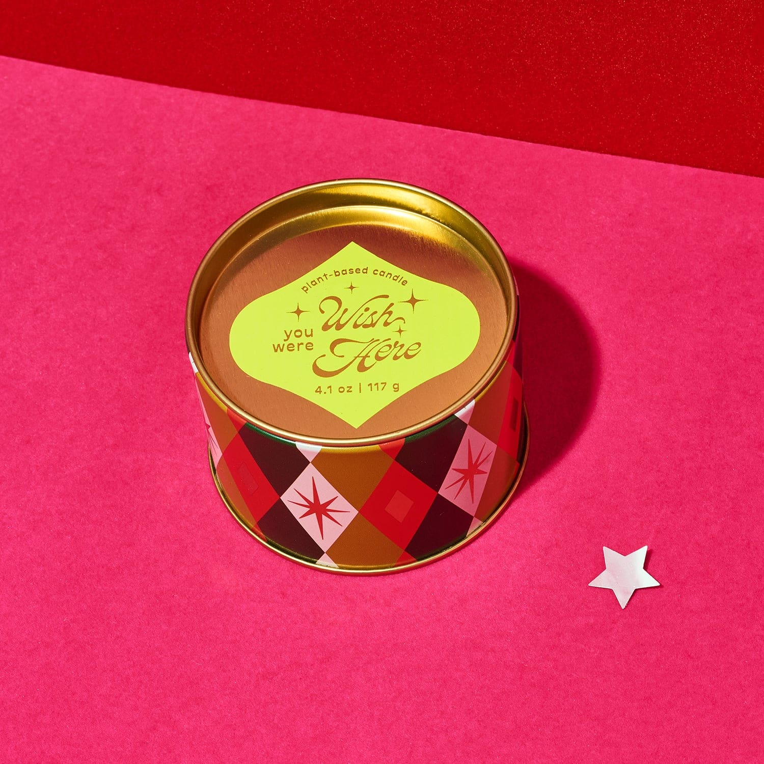 Holiday Hotel Candle Tin Wish you were Here Candle