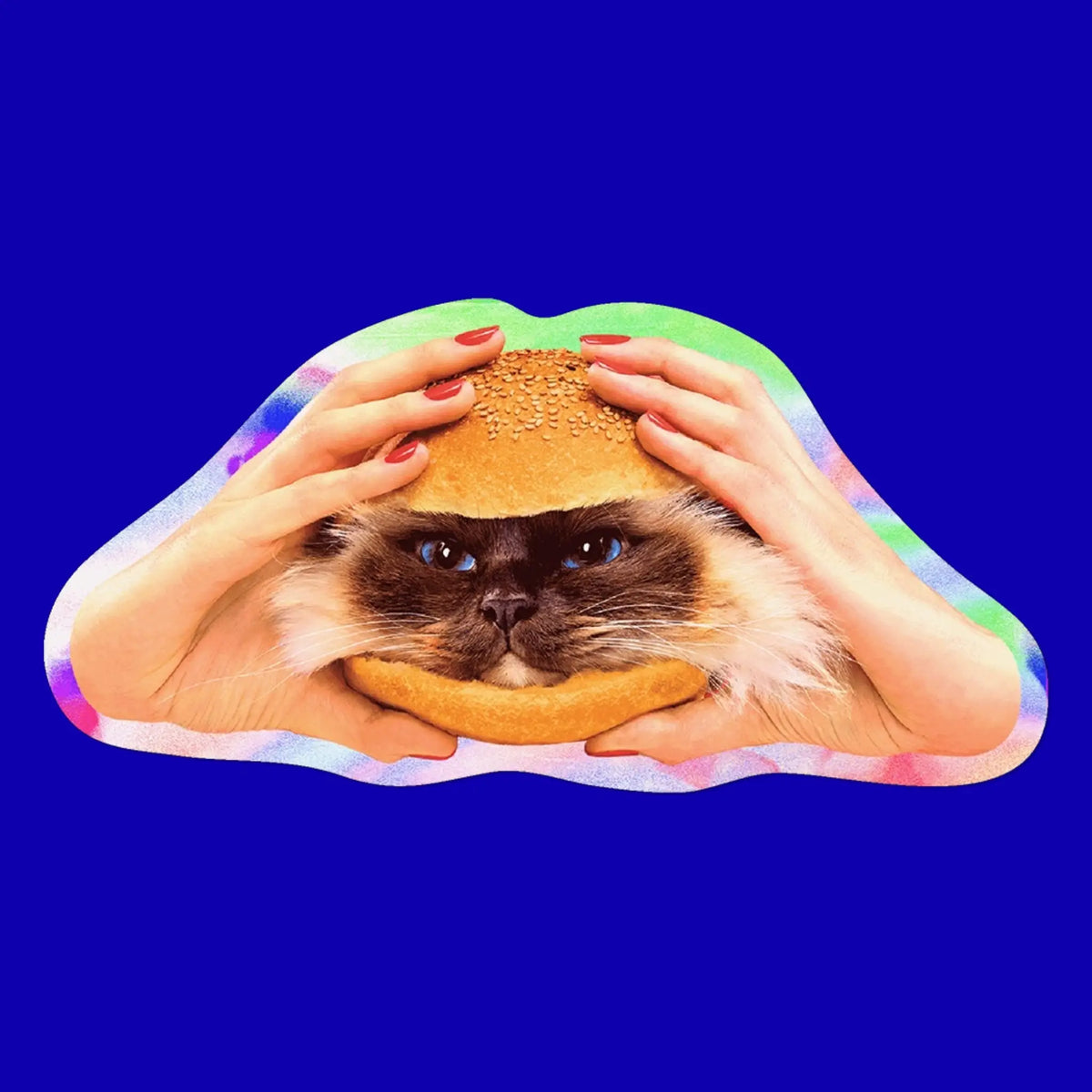 Holographic Catburger Sticker by Toiletpaper | Friends Nyc