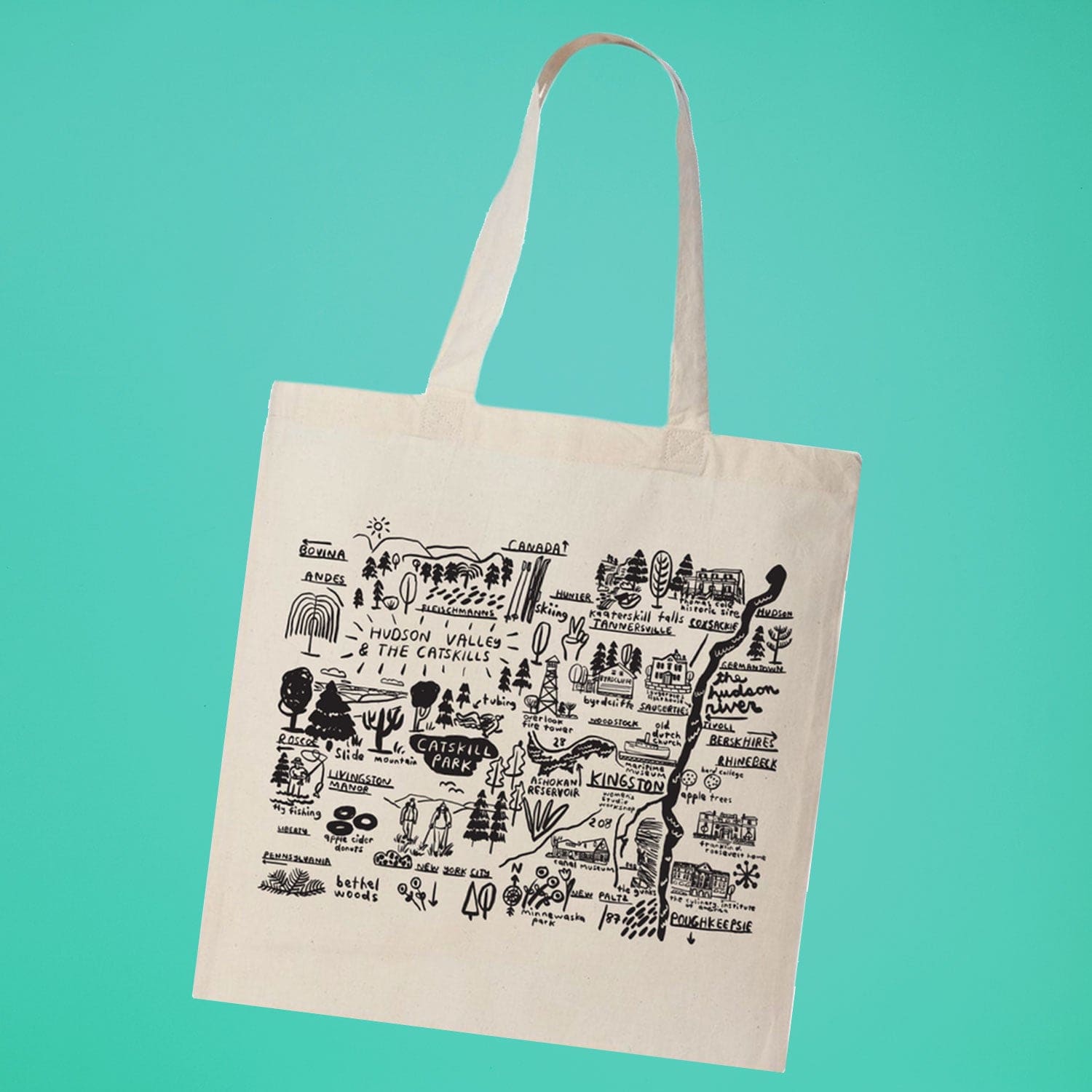 Hudson Valley Canvas Tote Bag Canvas Tote - Hudson Valley -
