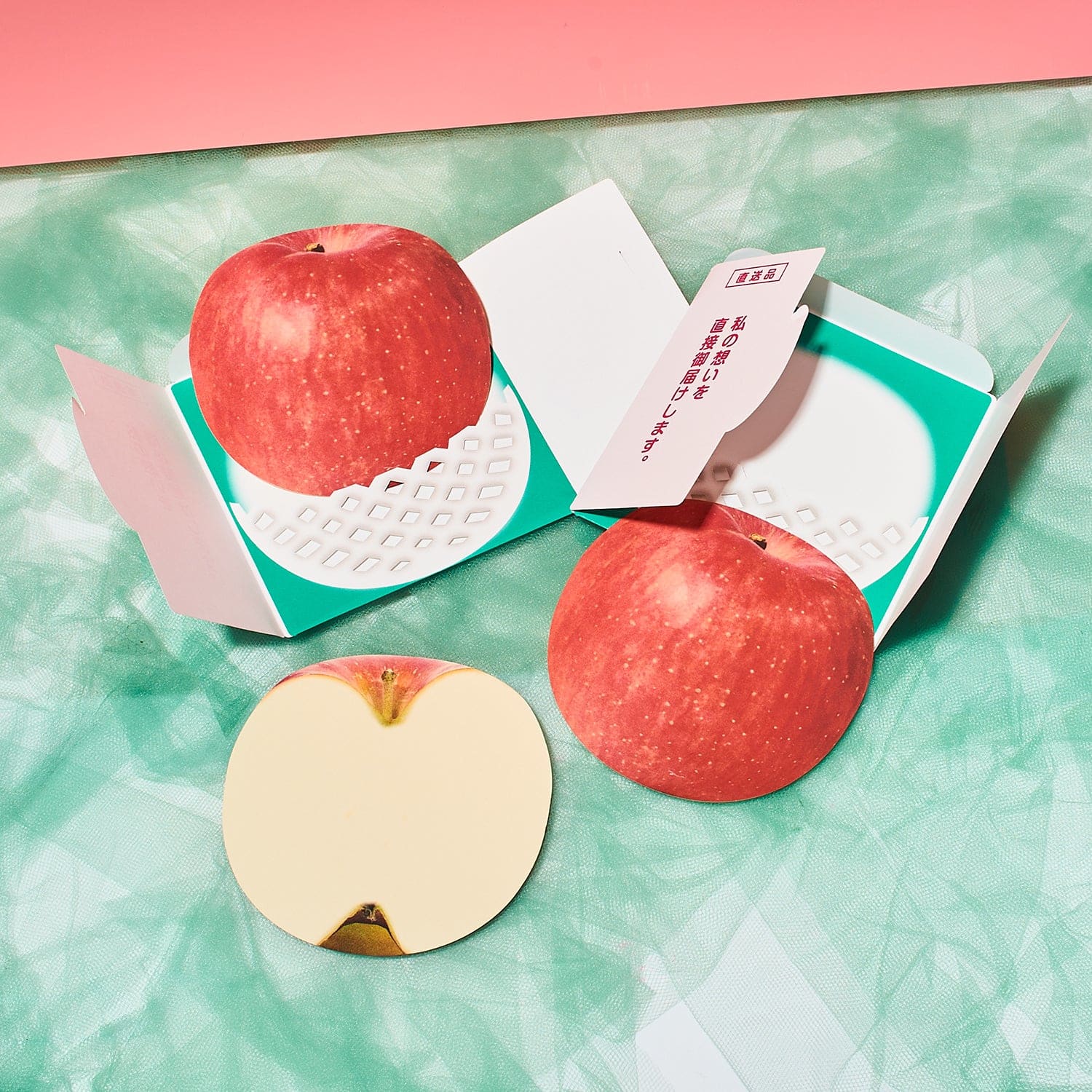 Japanese Greeting Card Set - Apple Apple - Food Novelty -