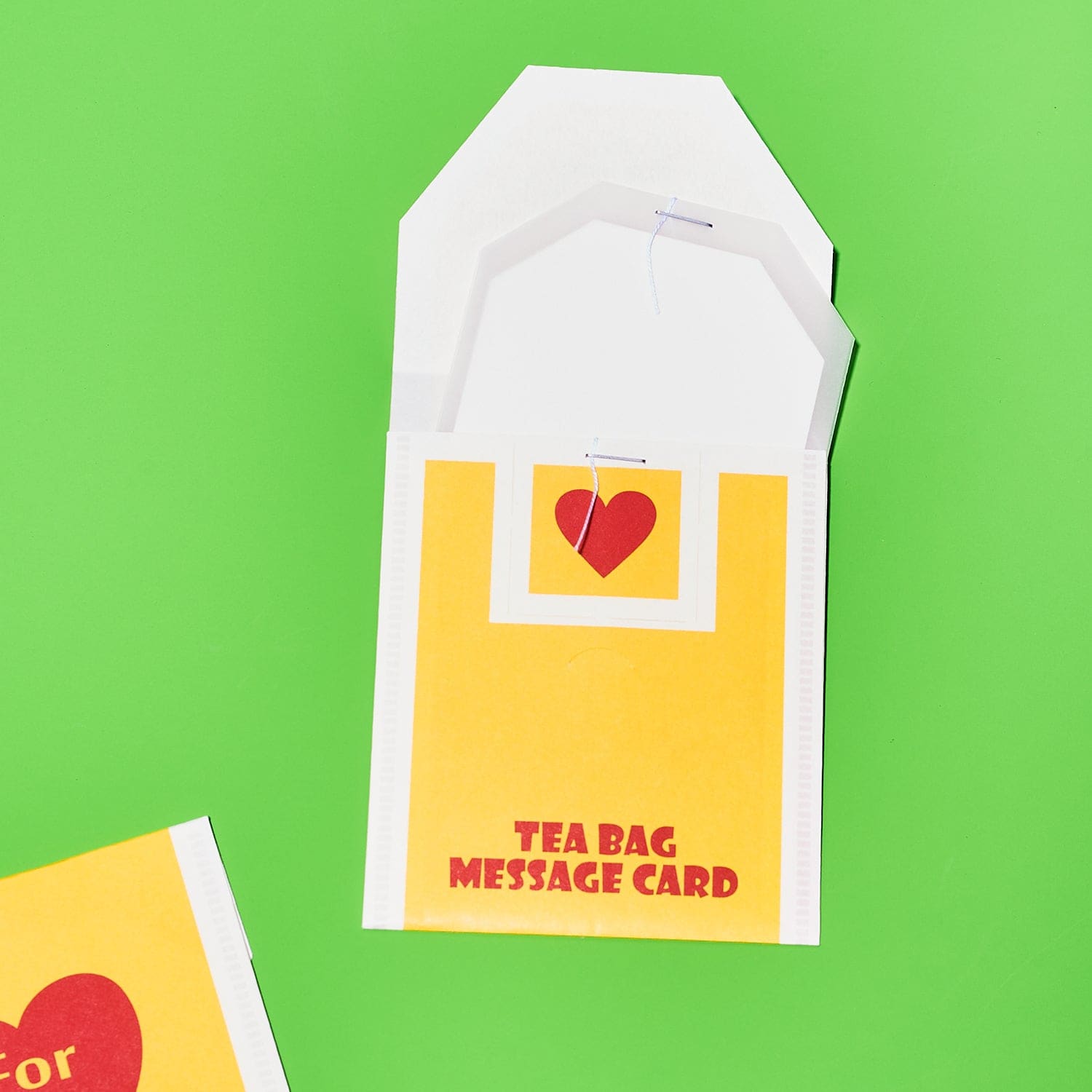 Japanese Greeting Card Set - Teabag Food Novelty - Funny -