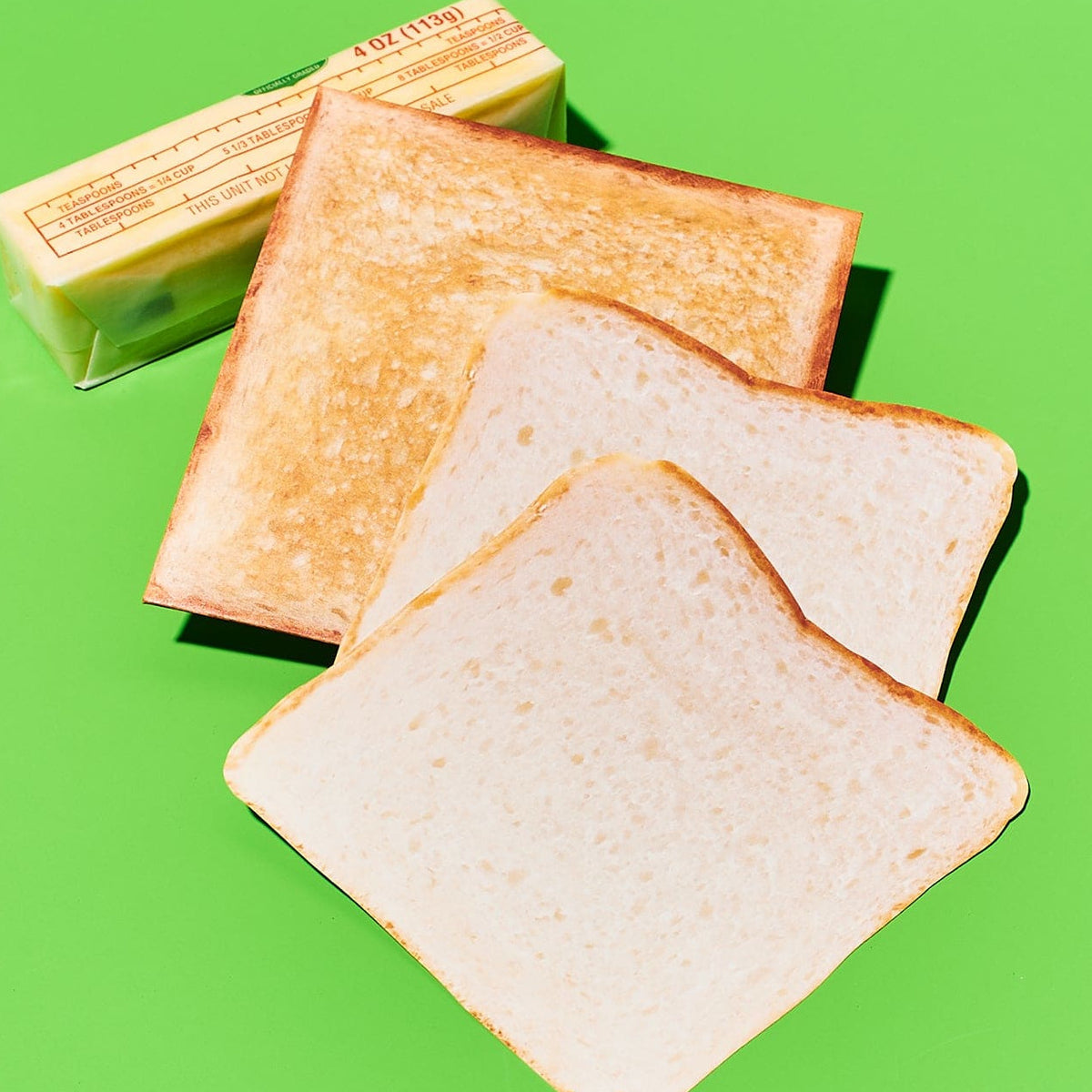 Japanese Greeting Card Set - Toast Food Novelty - Funny -