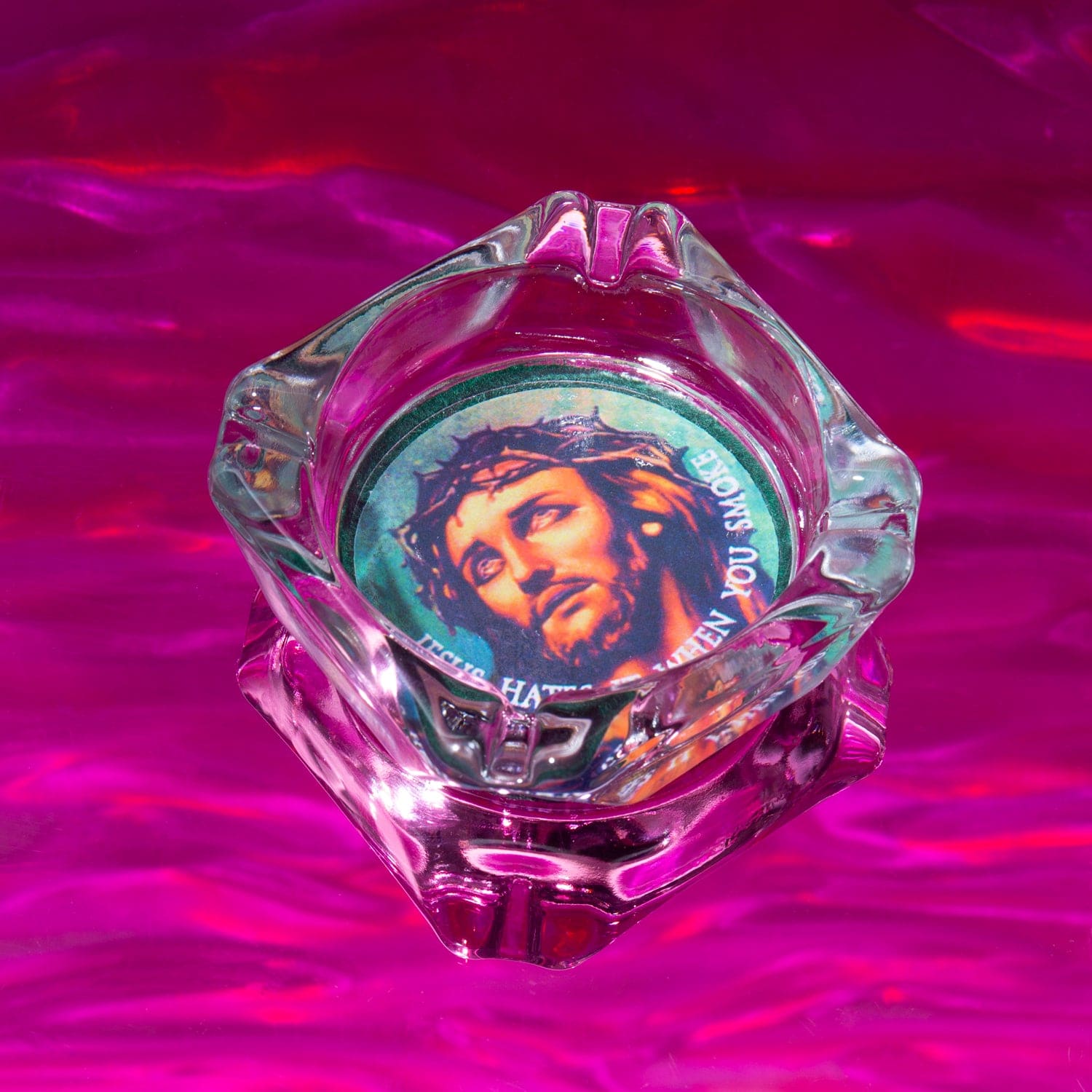 Jesus Hates it when you Smoke Ashtray Ashtray - best Seller