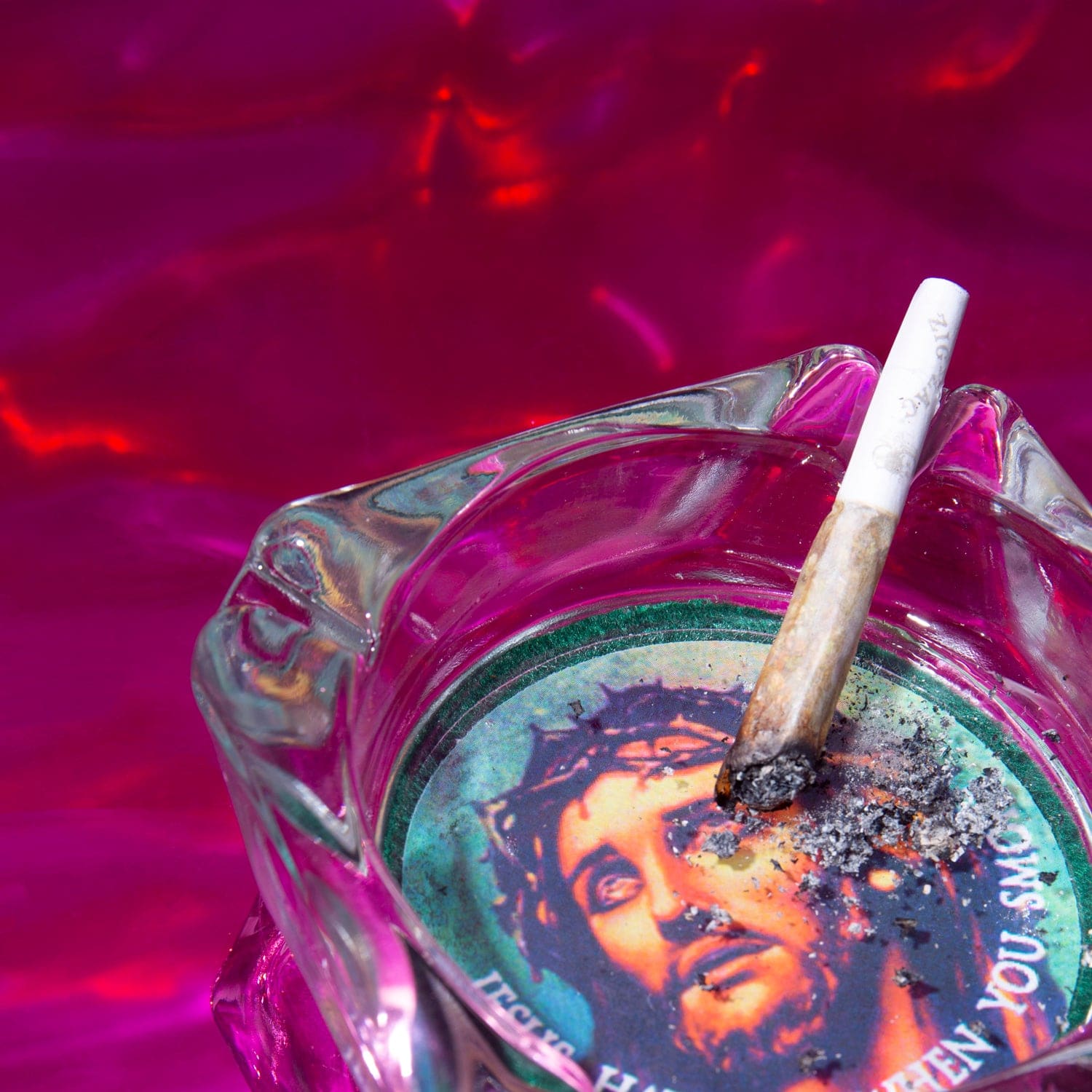 Jesus Hates it when you Smoke Ashtray Ashtray - best Seller 